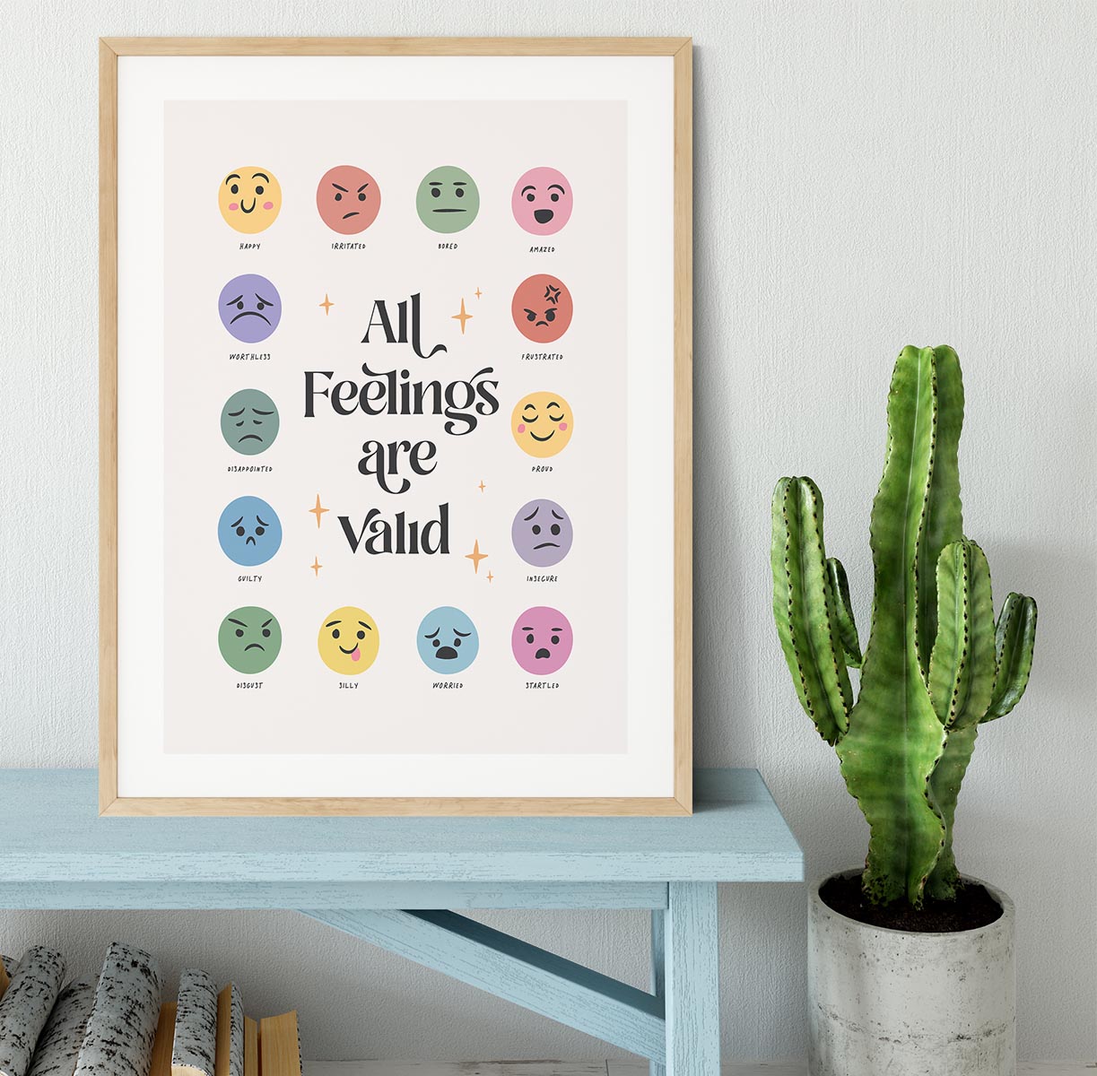 All Feelings Are Valid No2 Framed Print - Canvas Art Rocks - 3