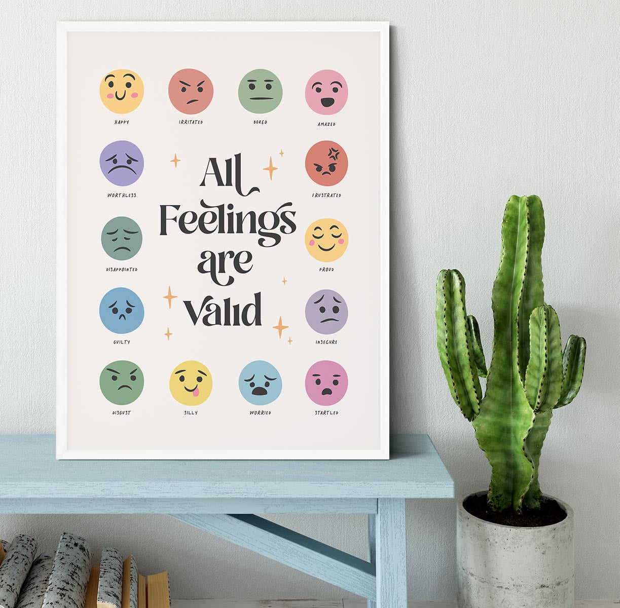 All Feelings Are Valid No2 Framed Print - Canvas Art Rocks -6