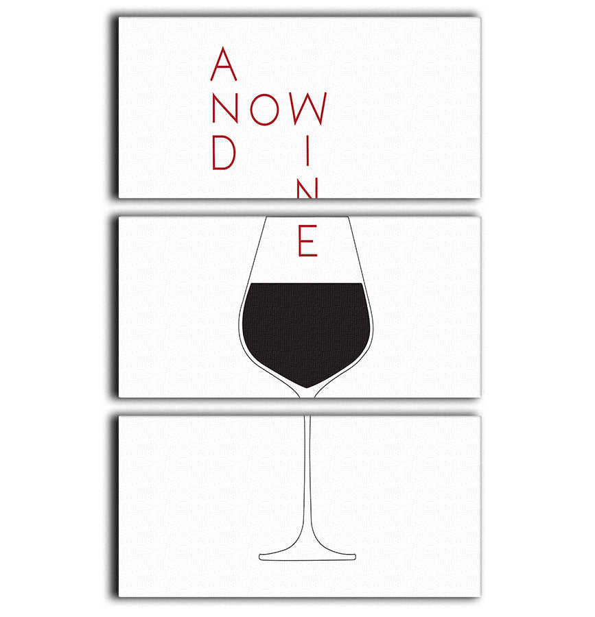 And Now Wine 3 Split Panel Canvas Print - Canvas Art Rocks - 1