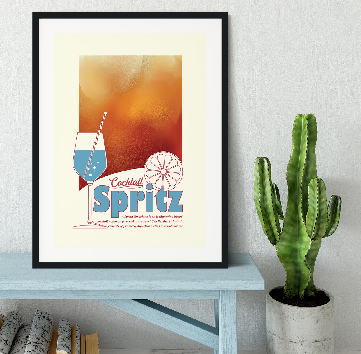 Aperol Spritz print Framed Print - Canvas Art Rocks - 1