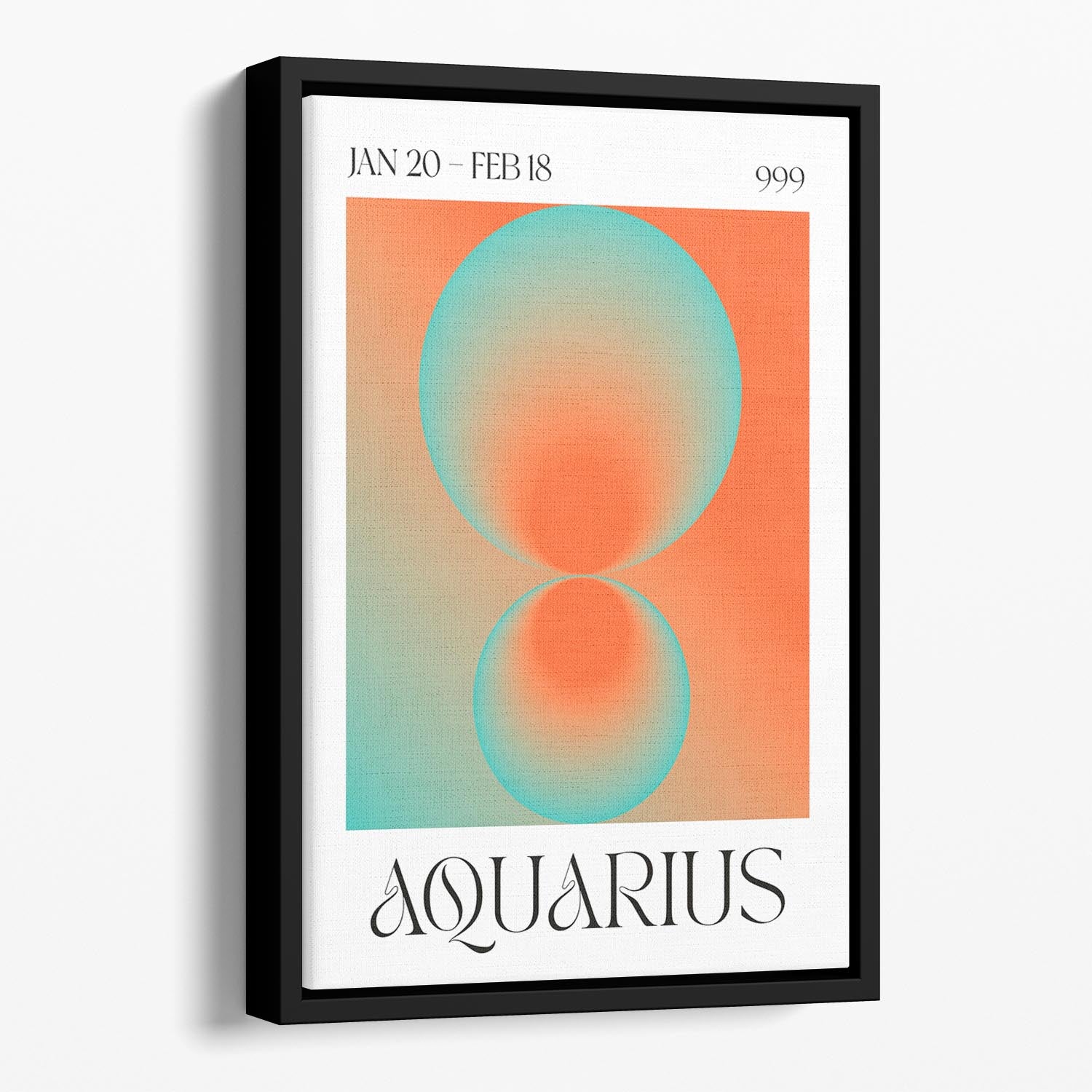 Aquarius Zodiac Insight Poster Floating Framed Canvas - Canvas Art Rocks - 1