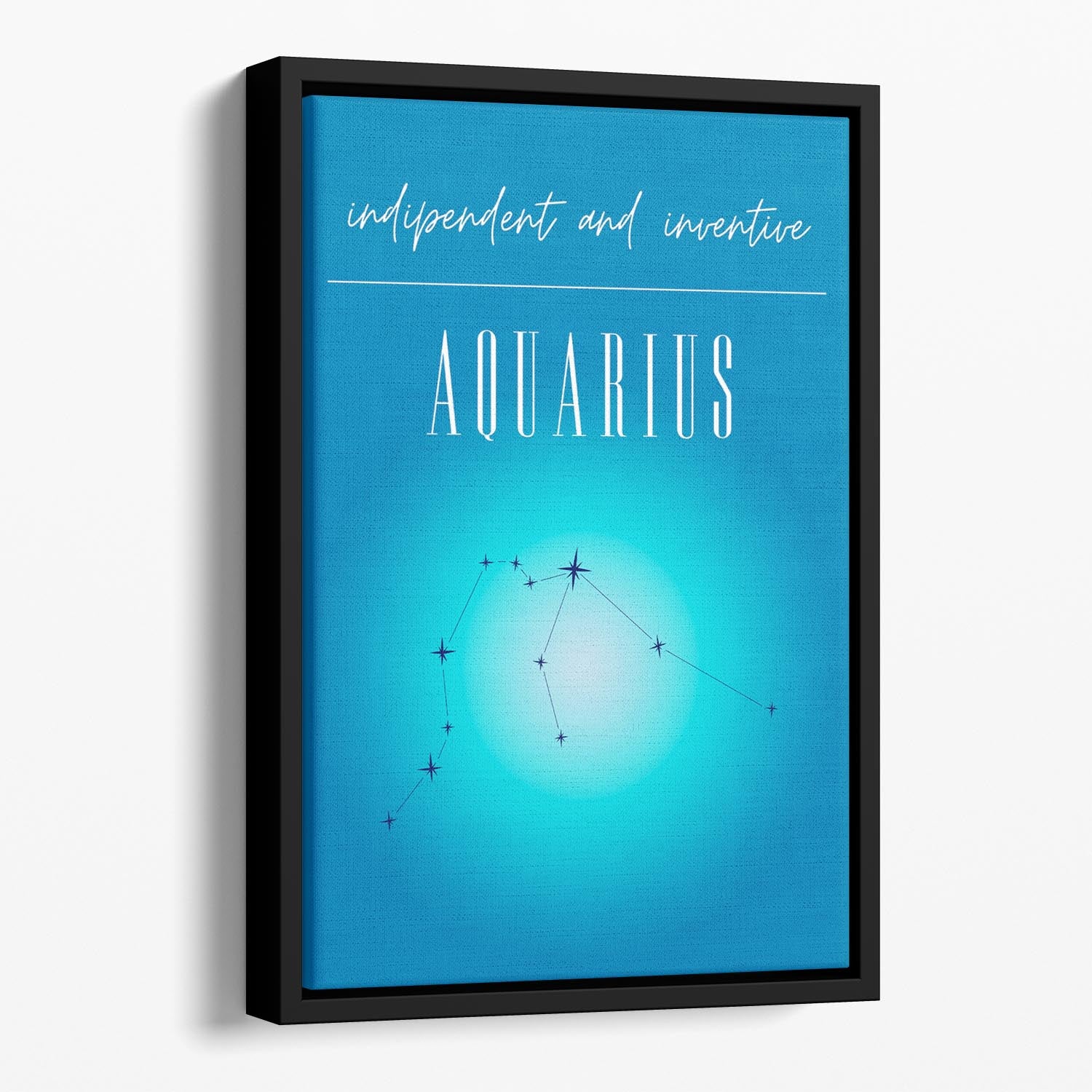 Aquarius Zodiac Vision Poster Floating Framed Canvas - Canvas Art Rocks - 1