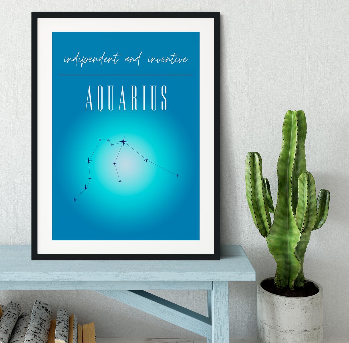 Aquarius Zodiac Vision Poster Framed Print - Canvas Art Rocks - 1