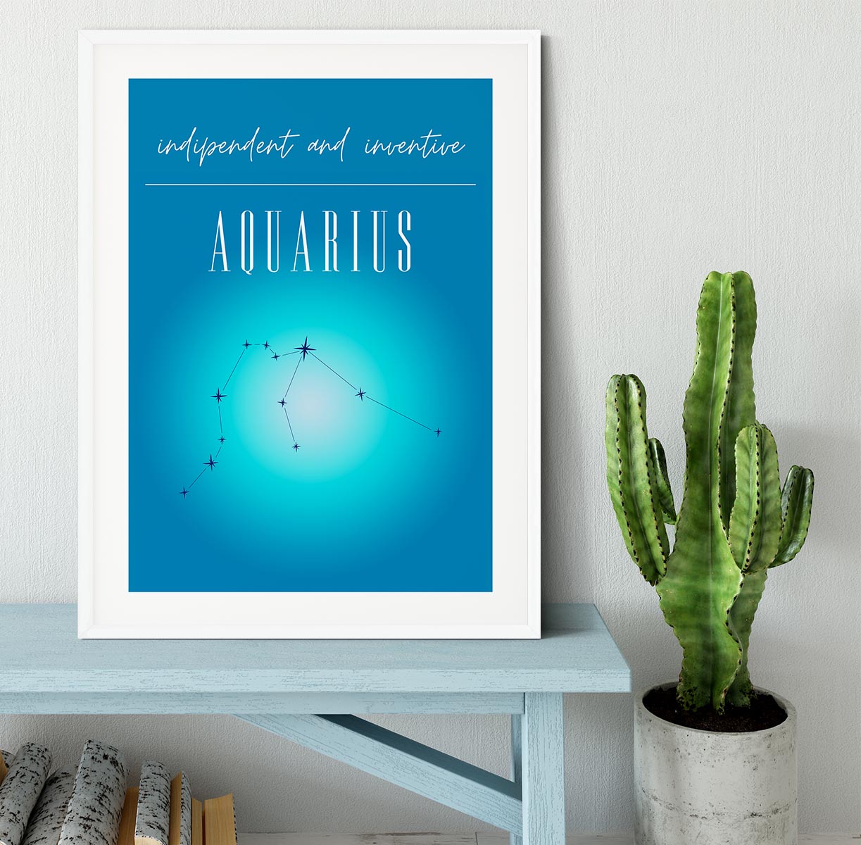 Aquarius Zodiac Vision Poster Framed Print - Canvas Art Rocks - 5