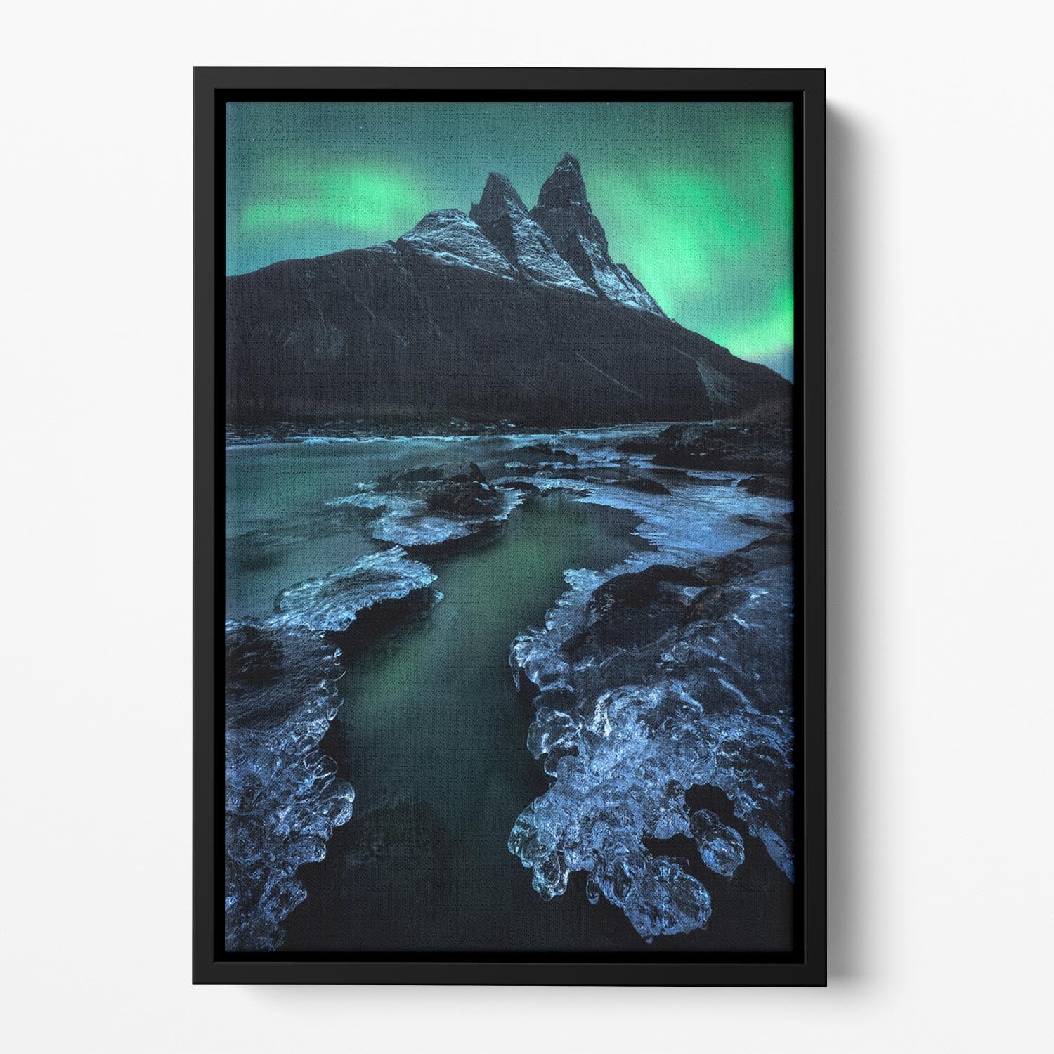 Arctic Night Floating Framed Canvas - Canvas Art Rocks - 2