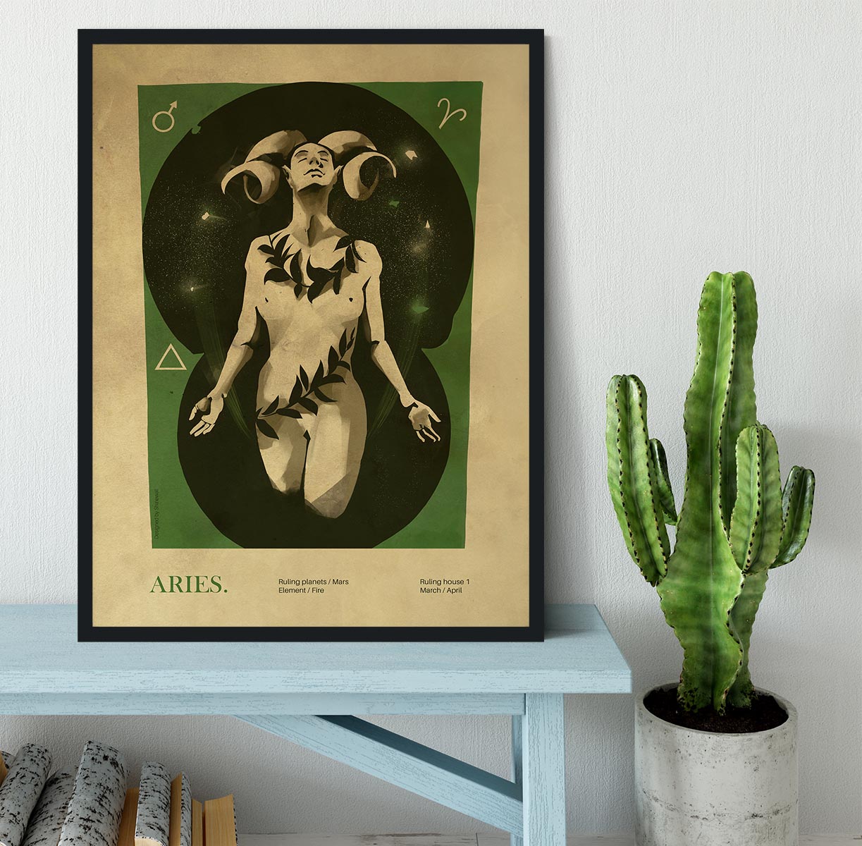 Aries Celestial Passion Print Framed Print - Canvas Art Rocks - 2