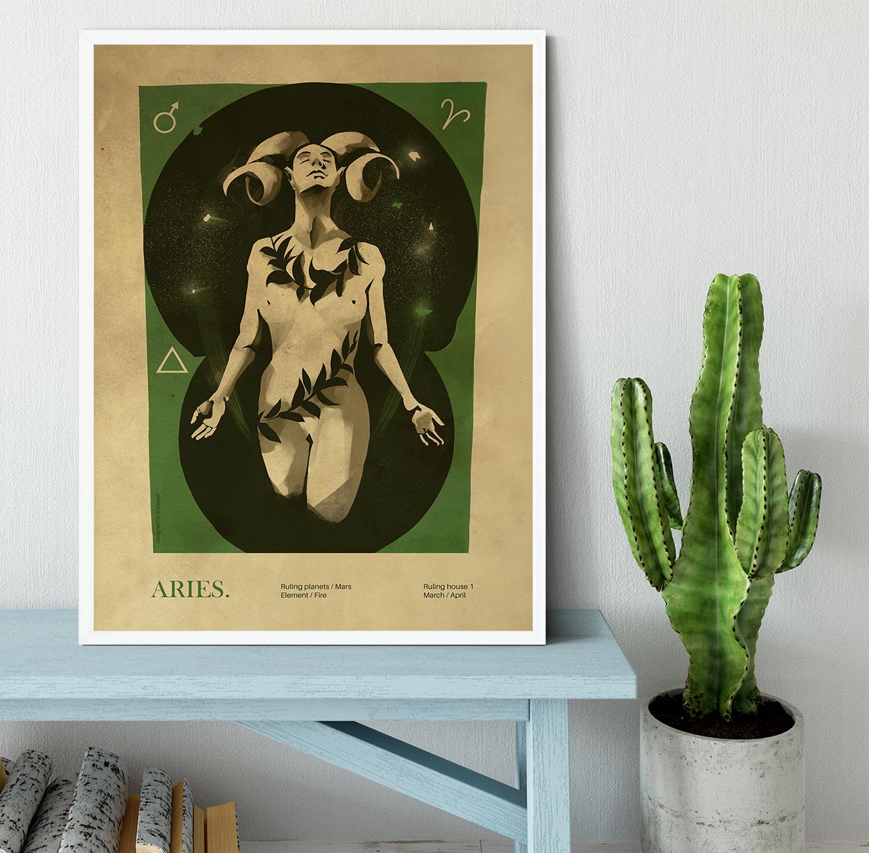 Aries Celestial Passion Print Framed Print - Canvas Art Rocks -6