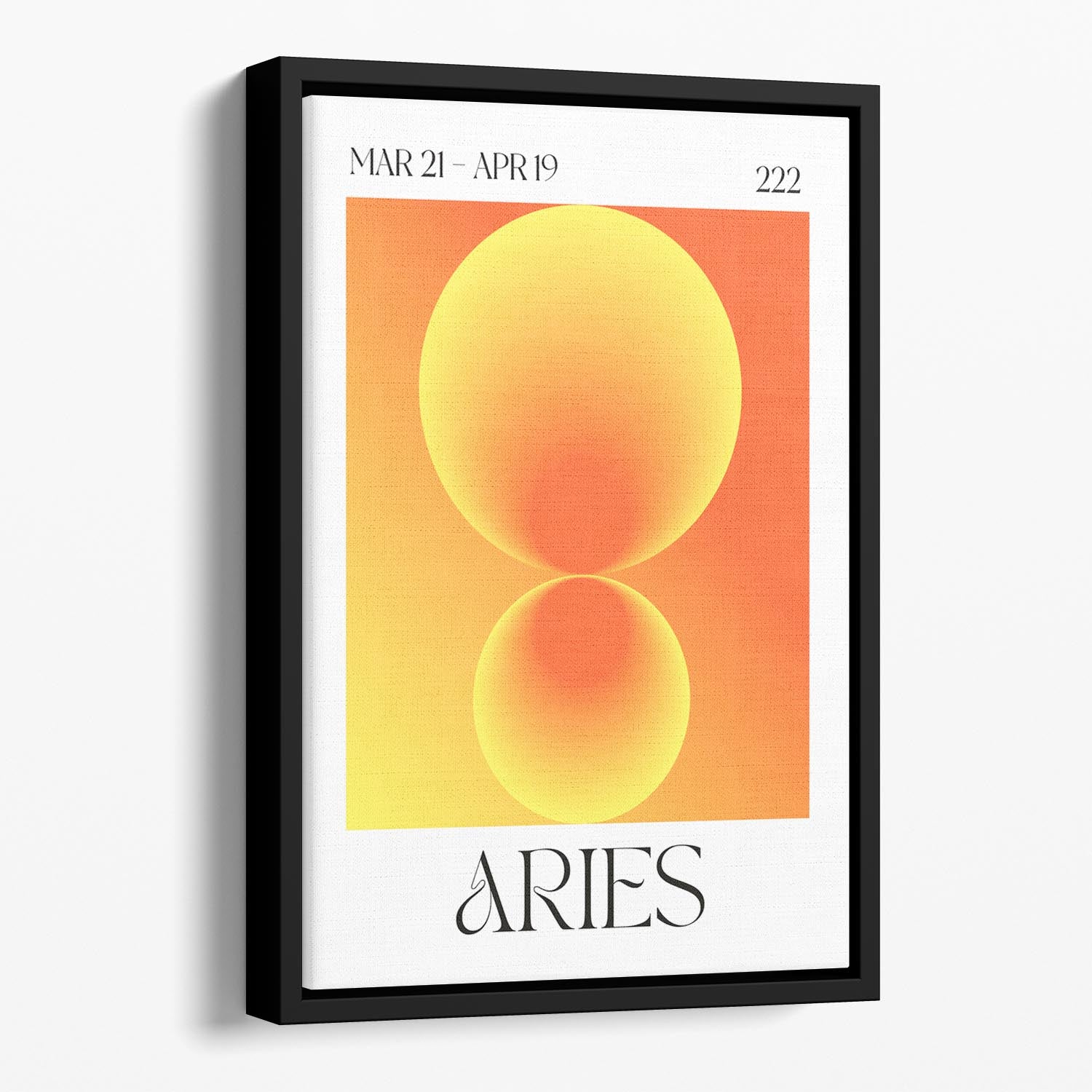 Aries Zodiac Fire Print Floating Framed Canvas - Canvas Art Rocks - 1