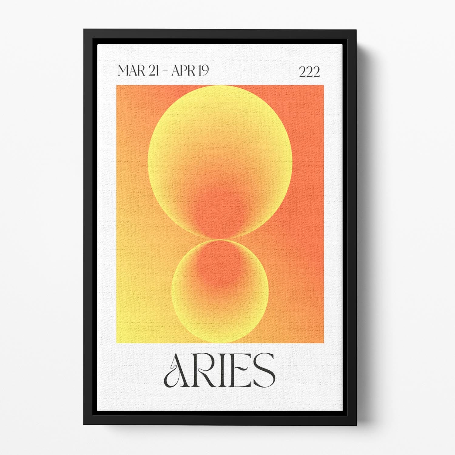 Aries Zodiac Fire Print Floating Framed Canvas - Canvas Art Rocks - 2