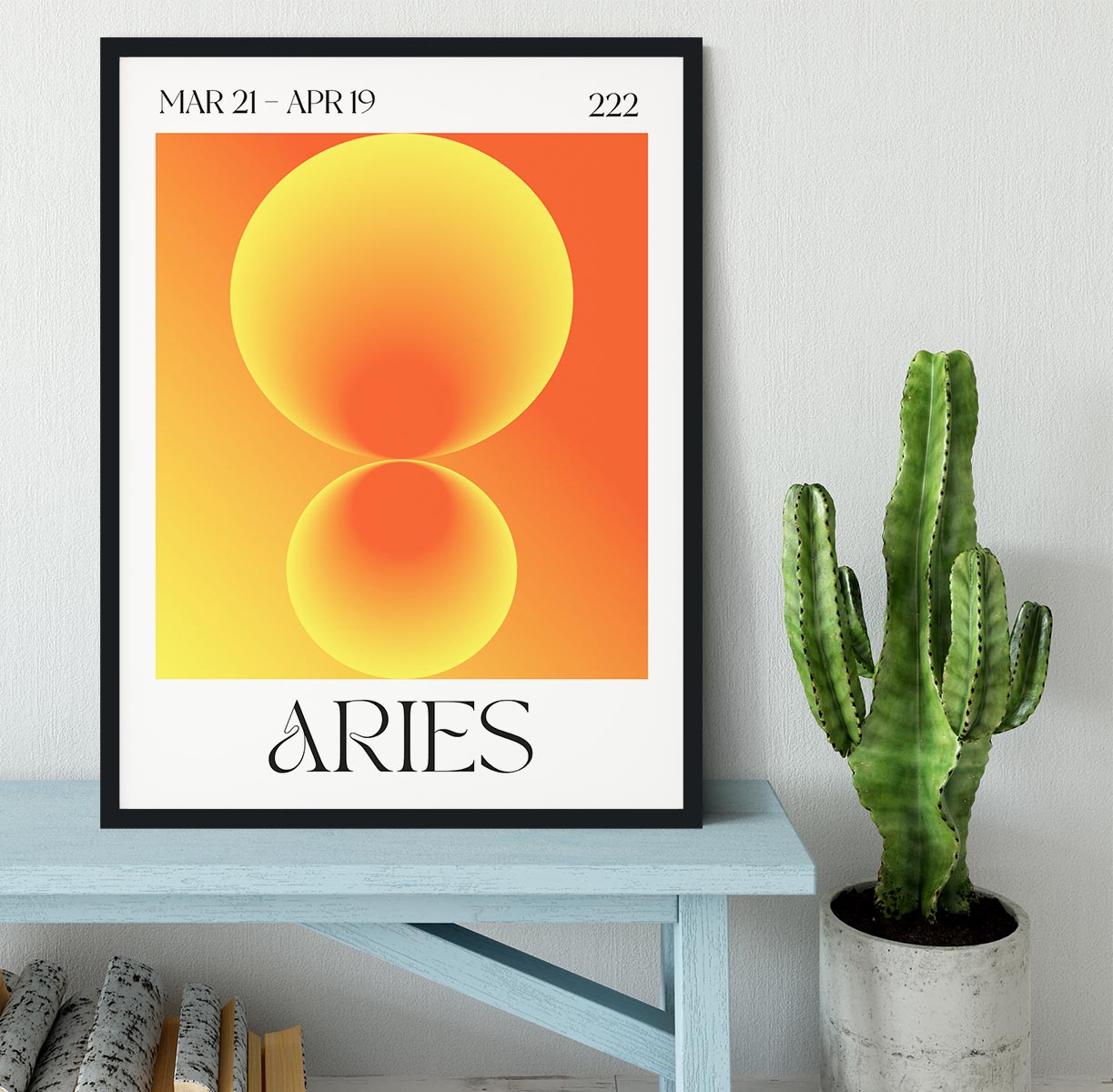 Aries Zodiac Fire Print Framed Print - Canvas Art Rocks - 2