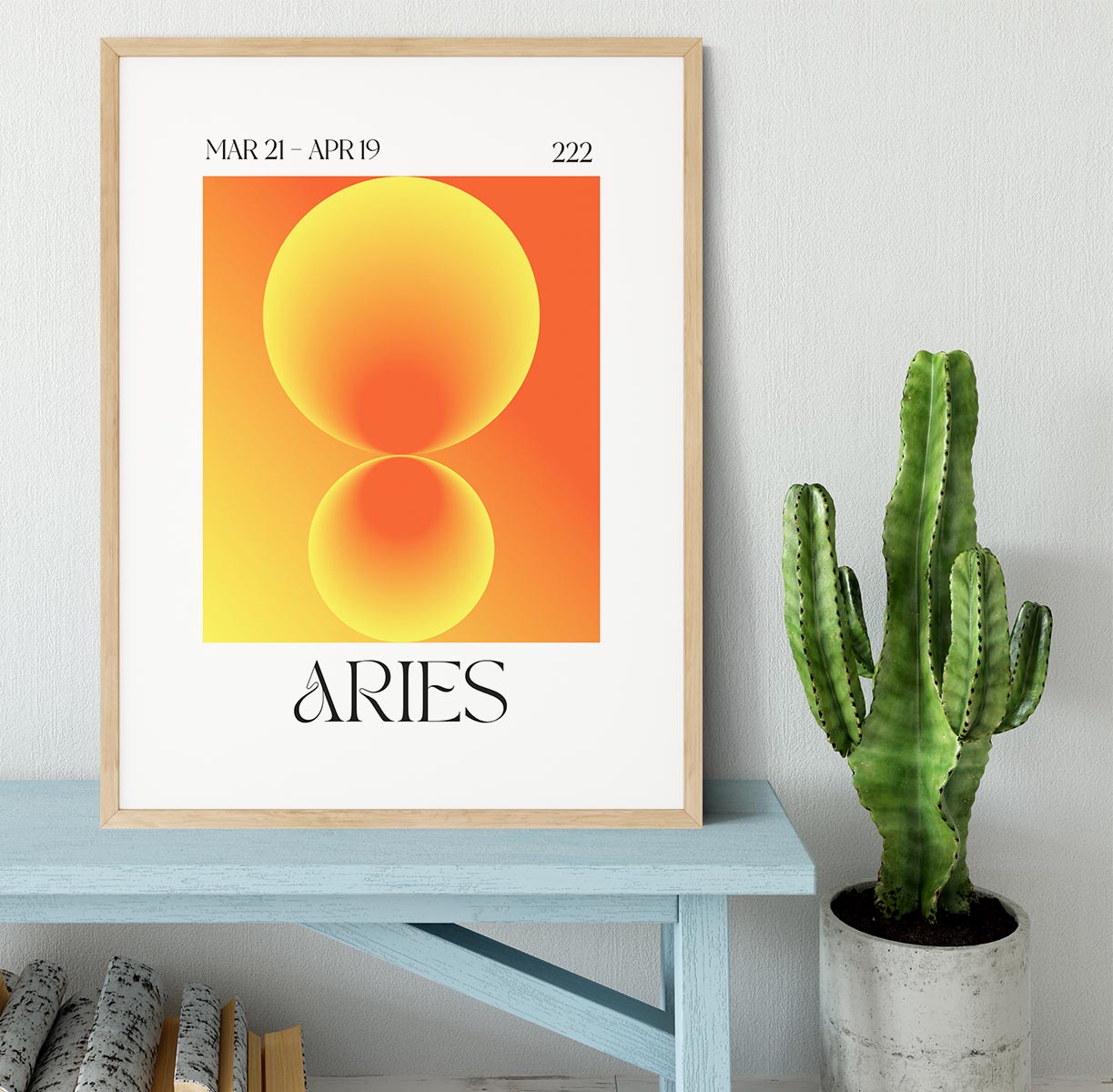 Aries Zodiac Fire Print Framed Print - Canvas Art Rocks - 3