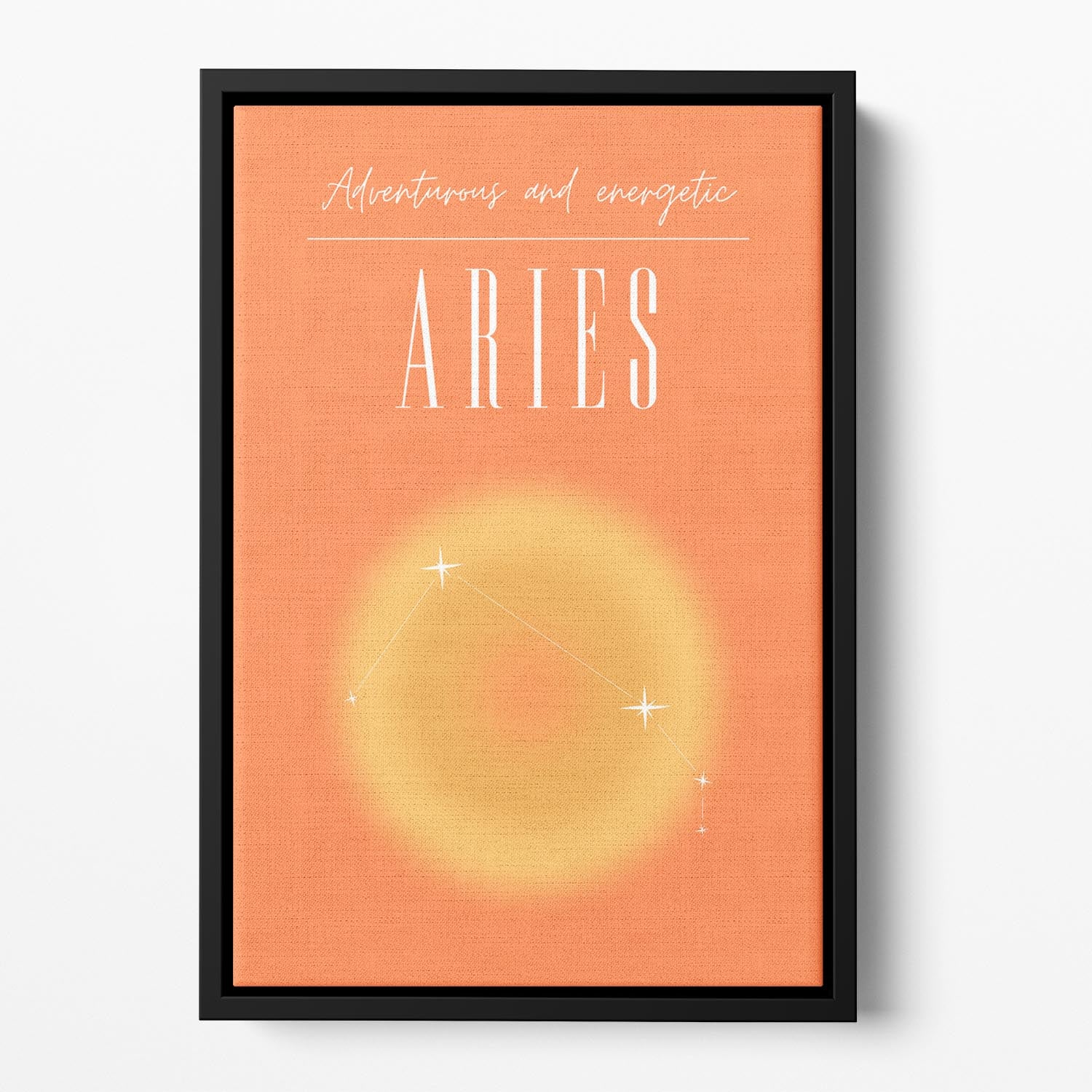 Aries Zodiac Passion Print Floating Framed Canvas - Canvas Art Rocks - 2