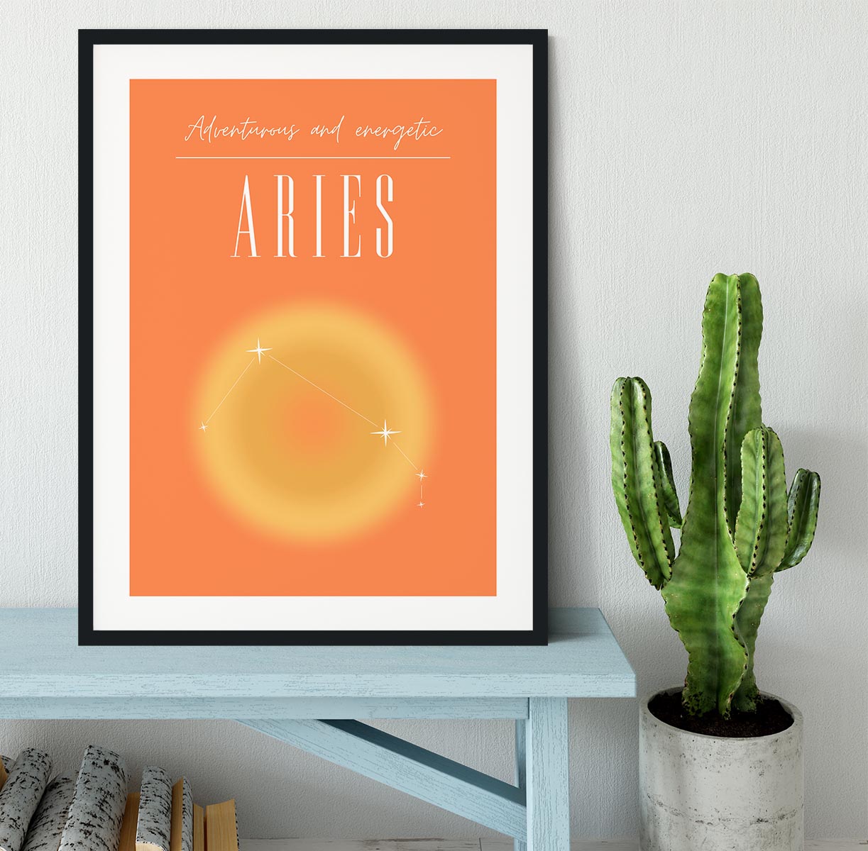 Aries Zodiac Passion Print Framed Print - Canvas Art Rocks - 1