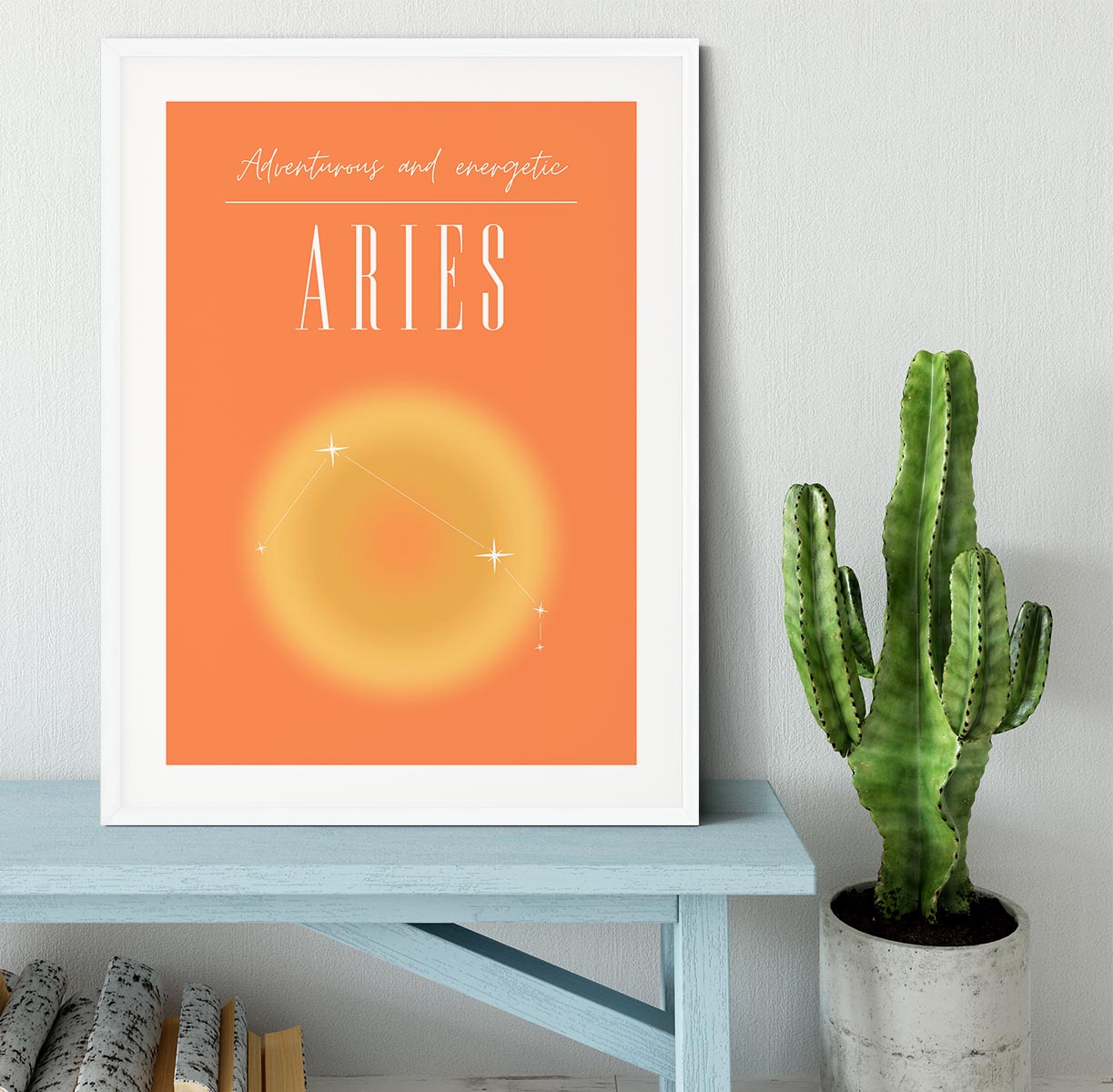 Aries Zodiac Passion Print Framed Print - Canvas Art Rocks - 5