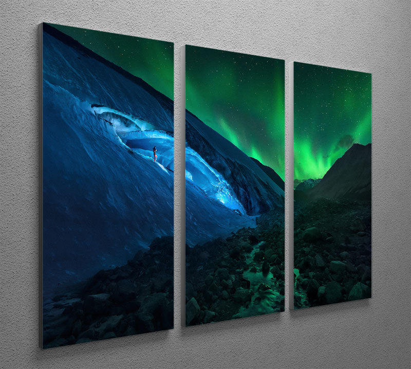 Athabasca cave 3 Split Panel Canvas Print - Canvas Art Rocks - 2