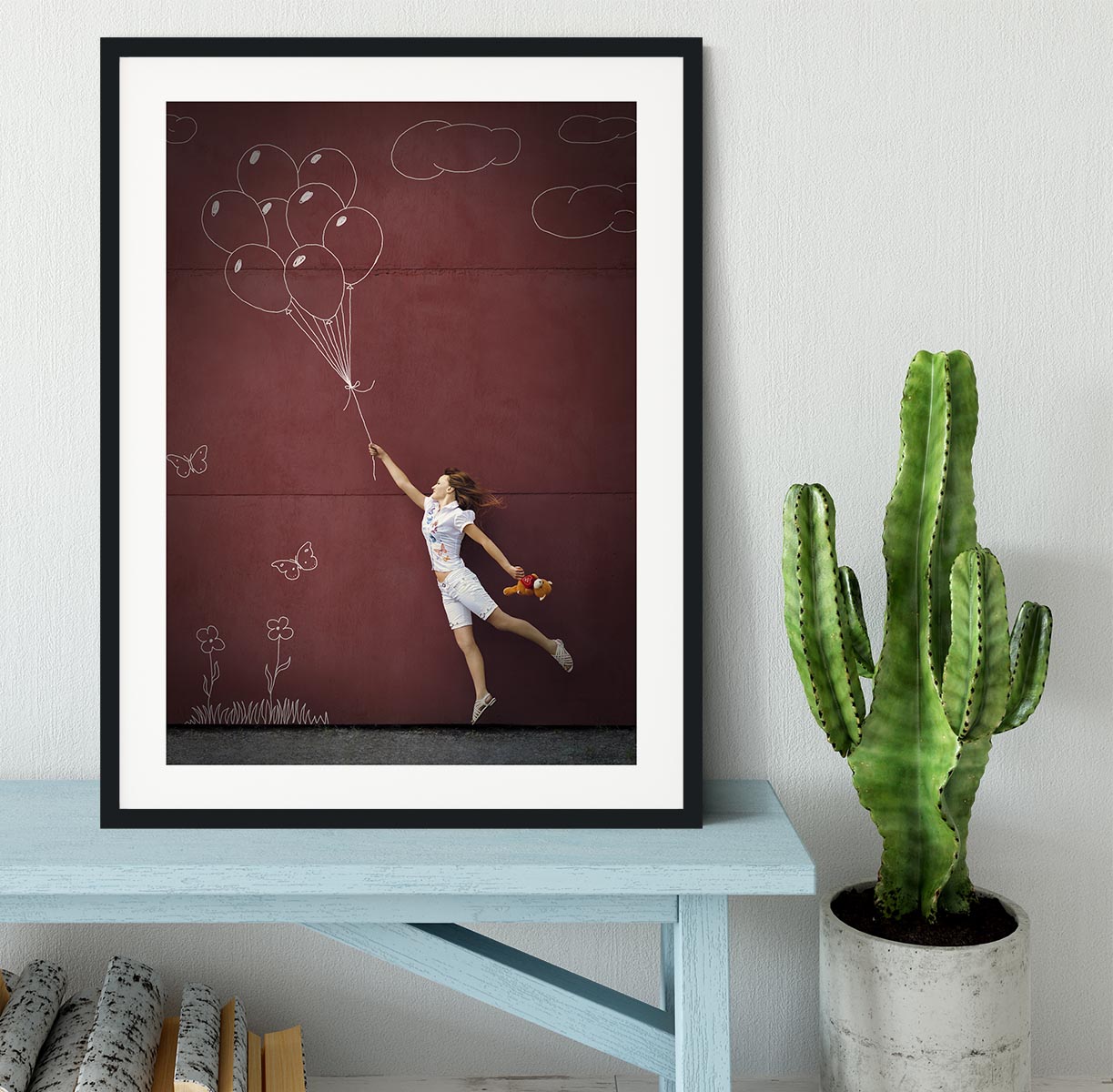 Balloon Girl in real life Framed Print - 1x - 1