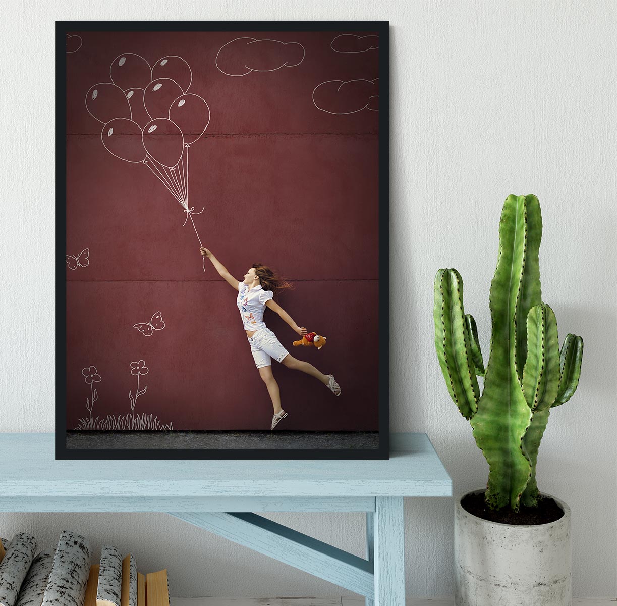 Balloon Girl in real life Framed Print - 1x - 2