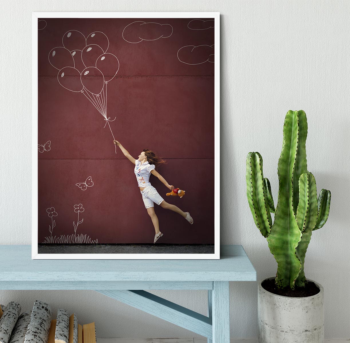 Balloon Girl in real life Framed Print - 1x -6