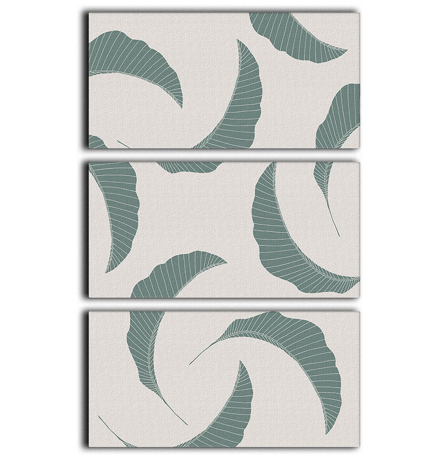 Banana Leaves Multiple 3 Split Panel Canvas Print - 1x - 1