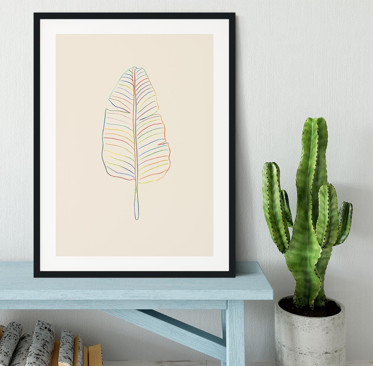 Banana Rainbow Leaf Framed Print - 1x - 1