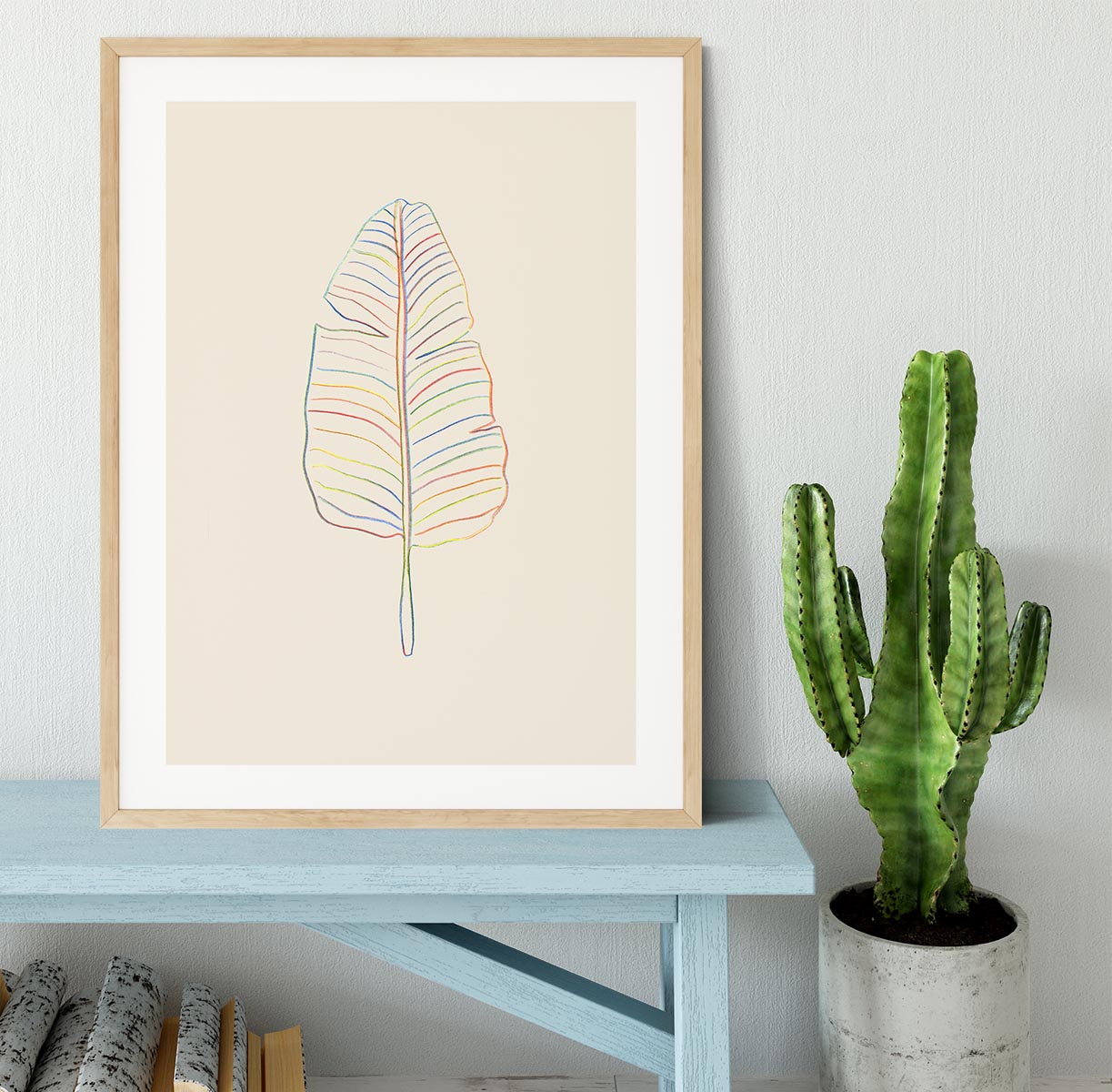 Banana Rainbow Leaf Framed Print - 1x - 3