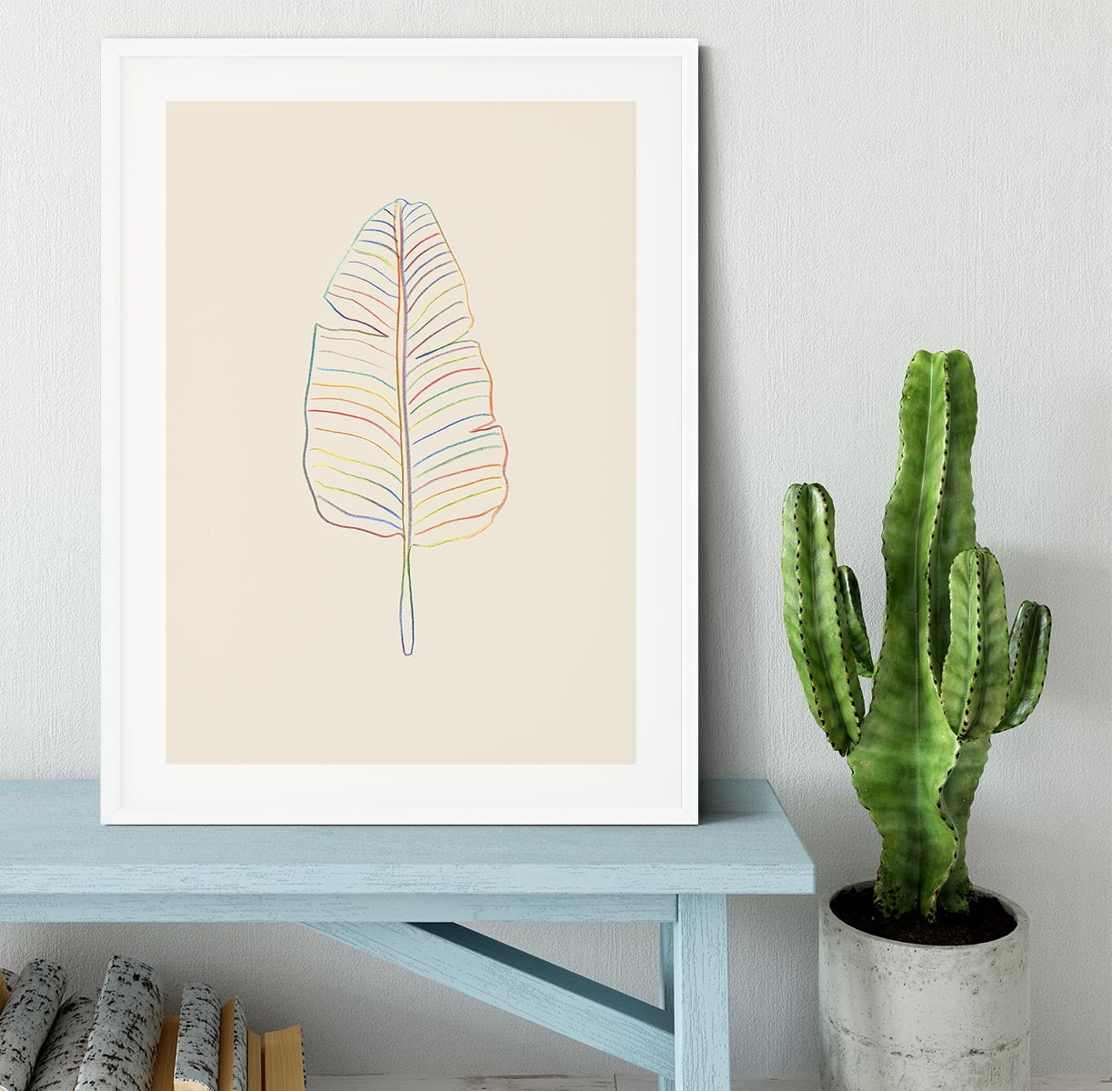 Banana Rainbow Leaf Framed Print - 1x - 5