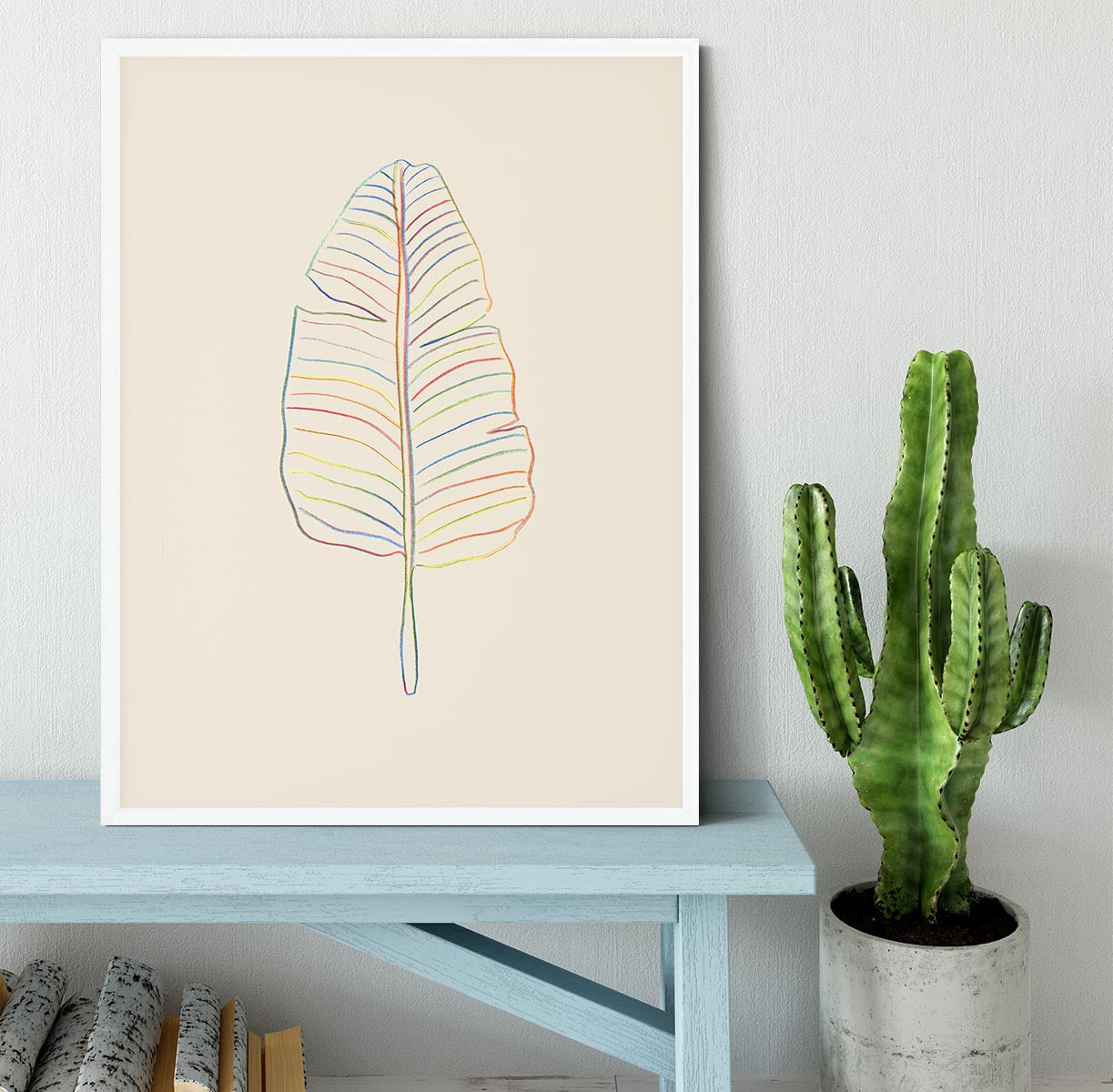 Banana Rainbow Leaf Framed Print - 1x -6