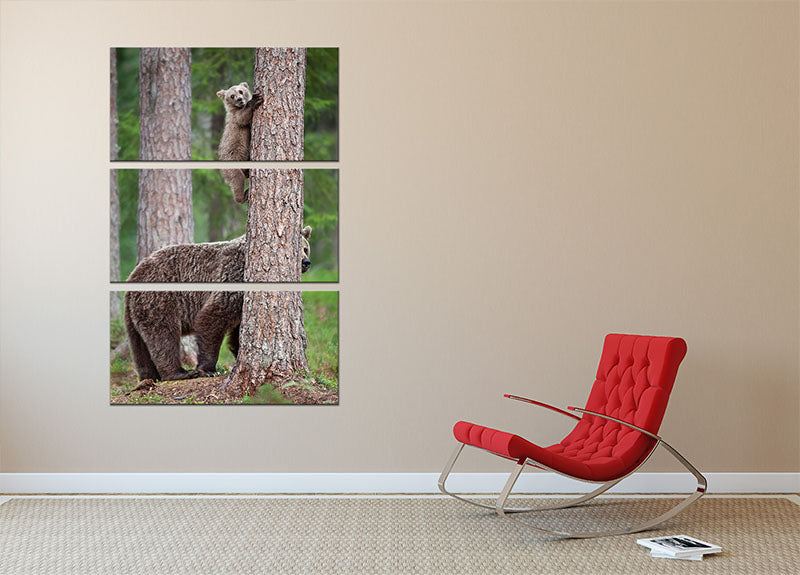 Be Carefully 3 Split Panel Canvas Print - 1x - 2