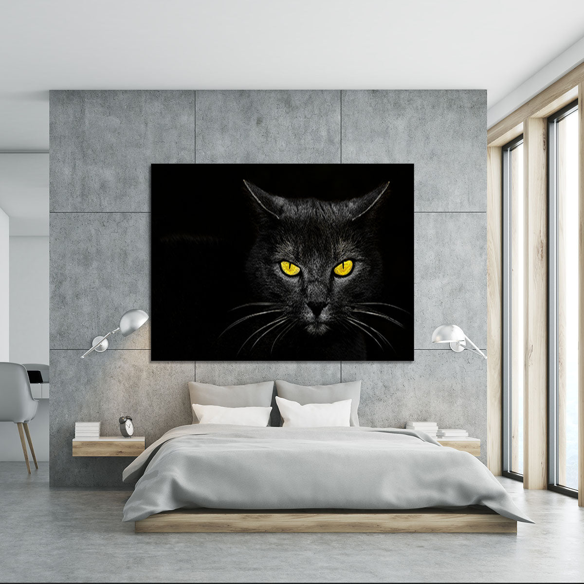 Black Cat Canvas Print or Poster - 1x - 5