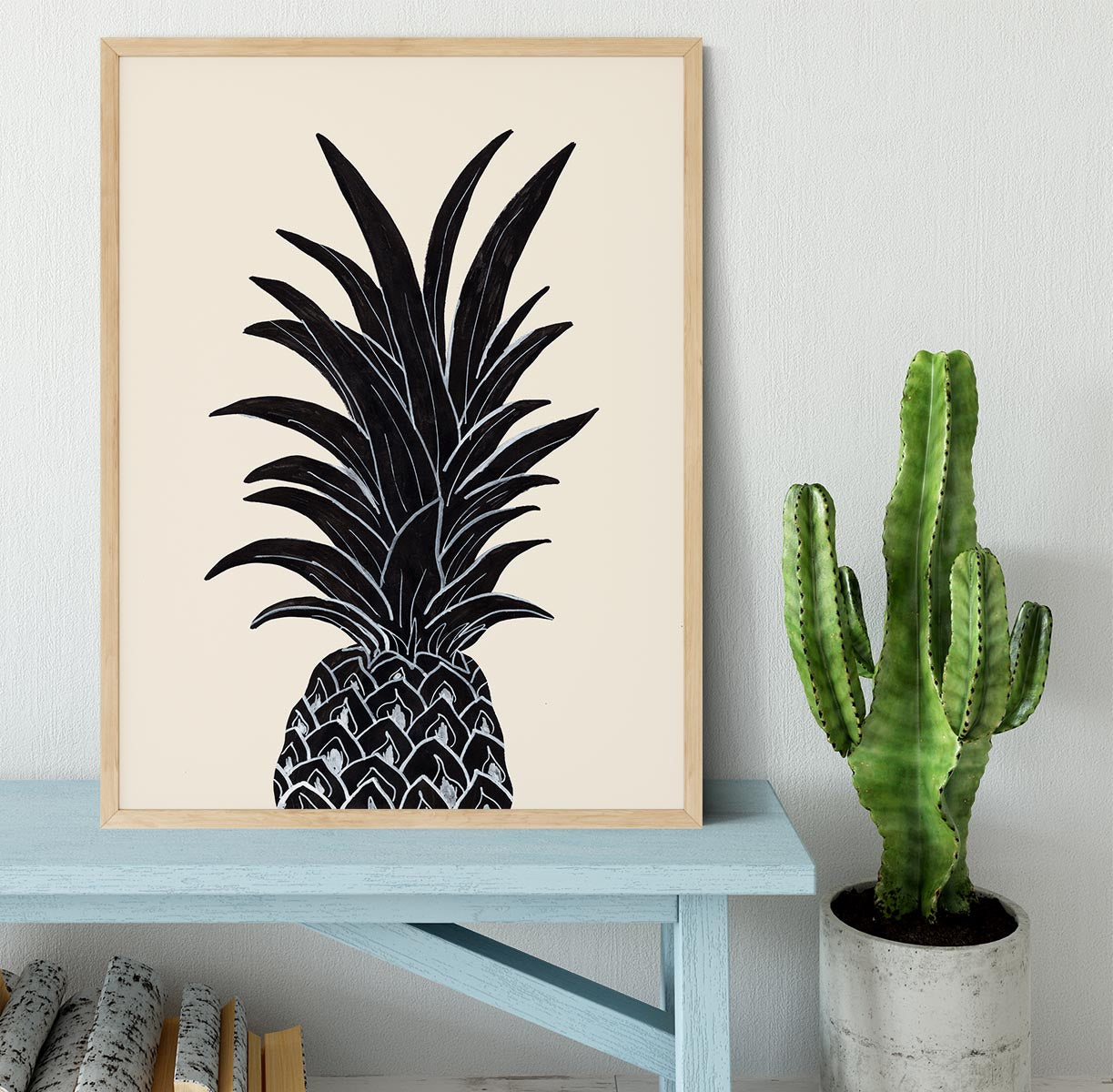 Black Pineapple Framed Print - 1x - 4