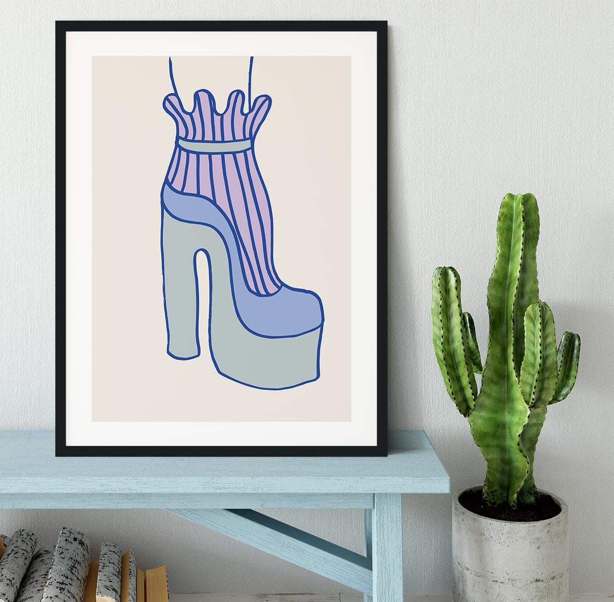 Blue Heel Framed Print - 1x - 1