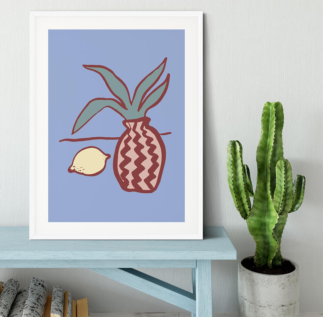 Blue Lemon Framed Print - 1x - 5