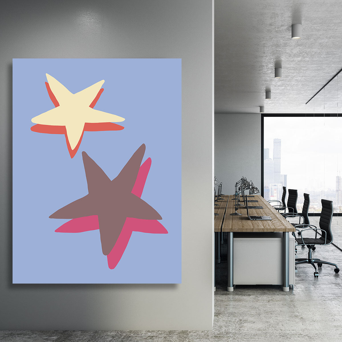 Blue Star Canvas Print or Poster - 1x - 3