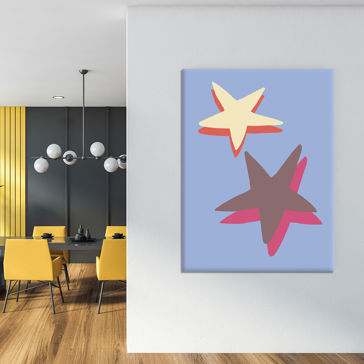 Blue Star Canvas Print or Poster - 1x - 4