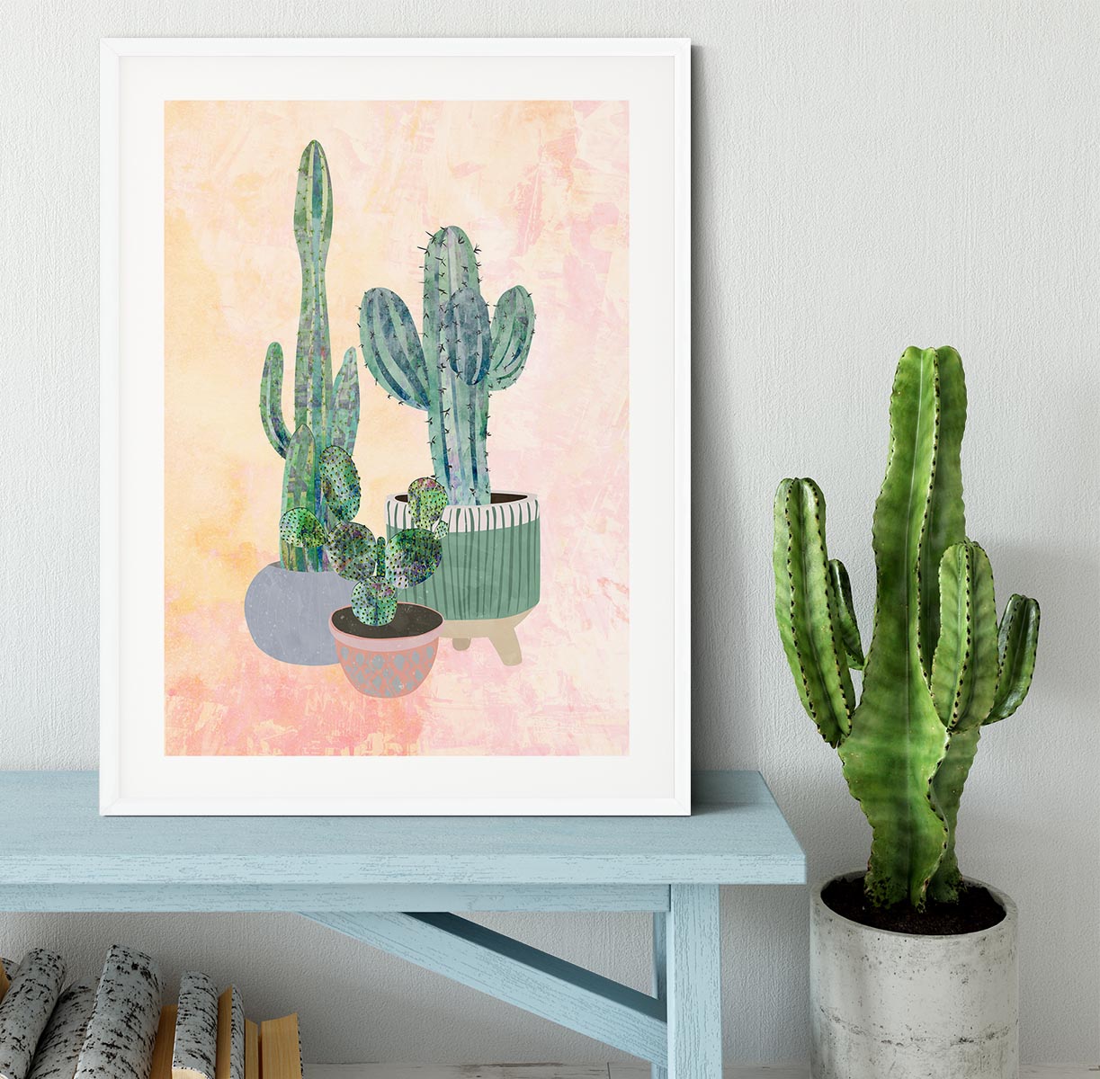 Boho Cactus Trio Framed Print - 1x - 5