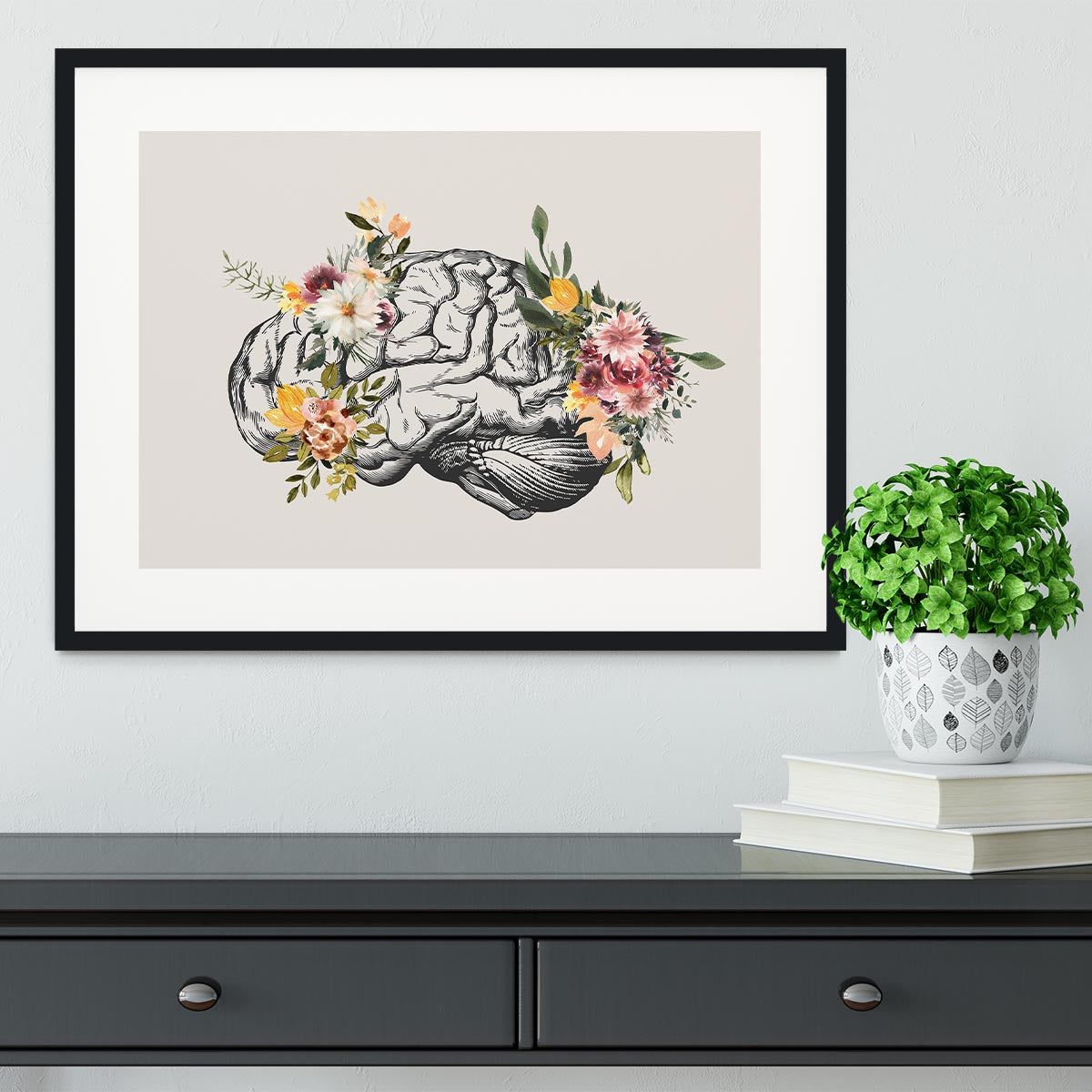 Brain Bloom Framed Print - Canvas Art Rocks - 2