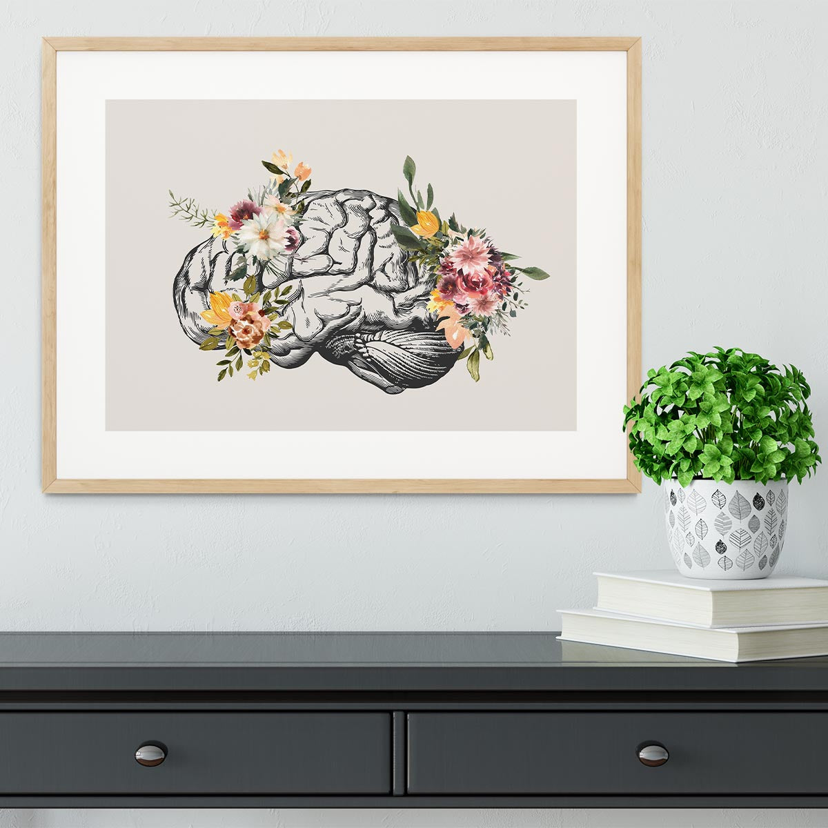 Brain Bloom Framed Print - Canvas Art Rocks - 4