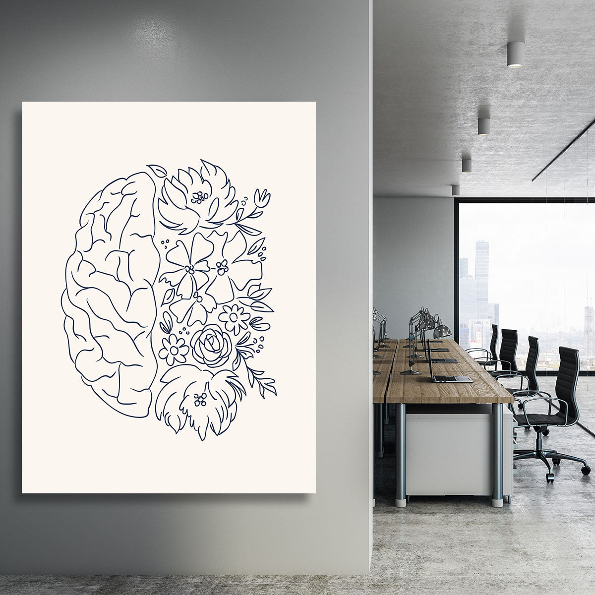 Brain Sketch Canvas Print or Poster - Canvas Art Rocks - 3