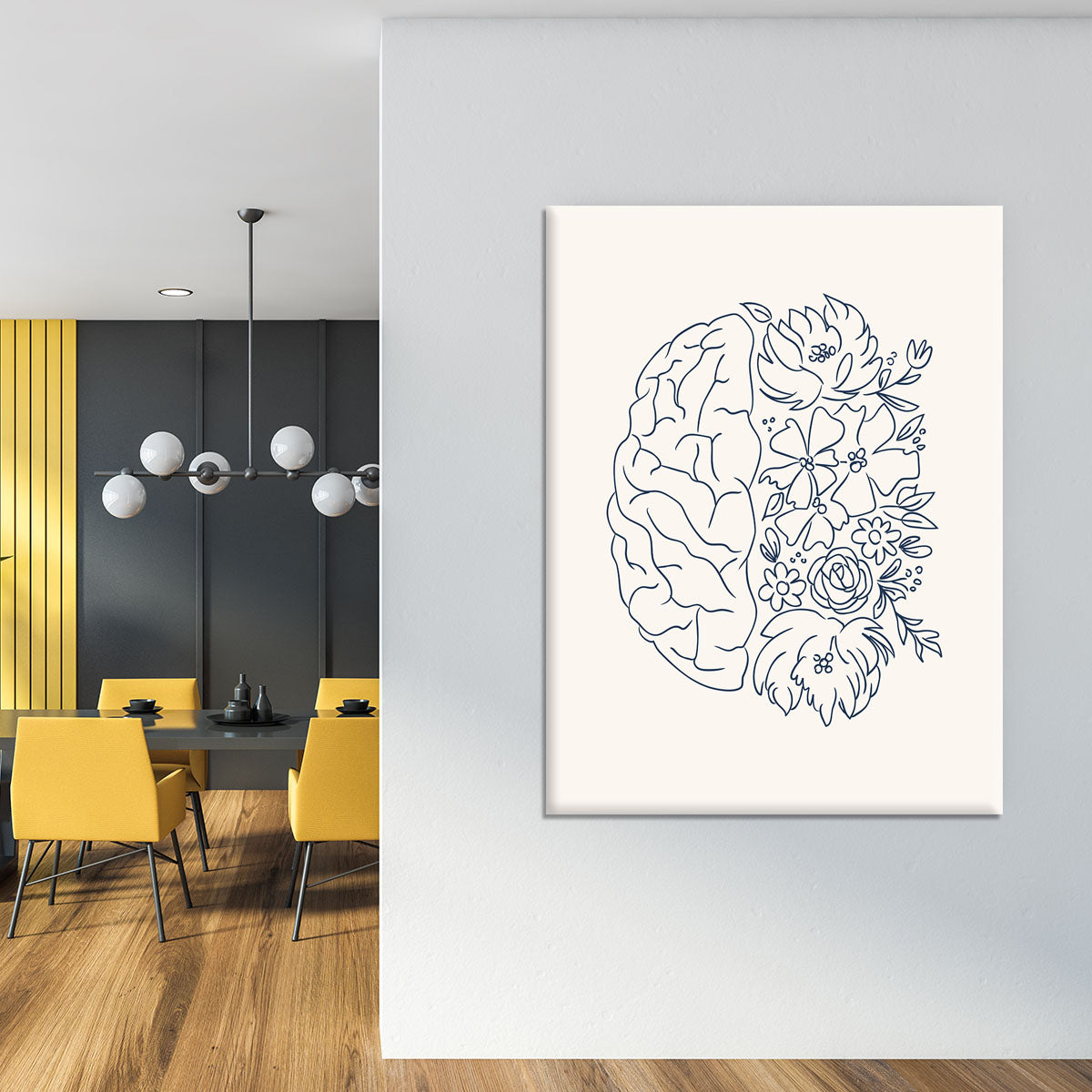 Brain Sketch Canvas Print or Poster - Canvas Art Rocks - 4