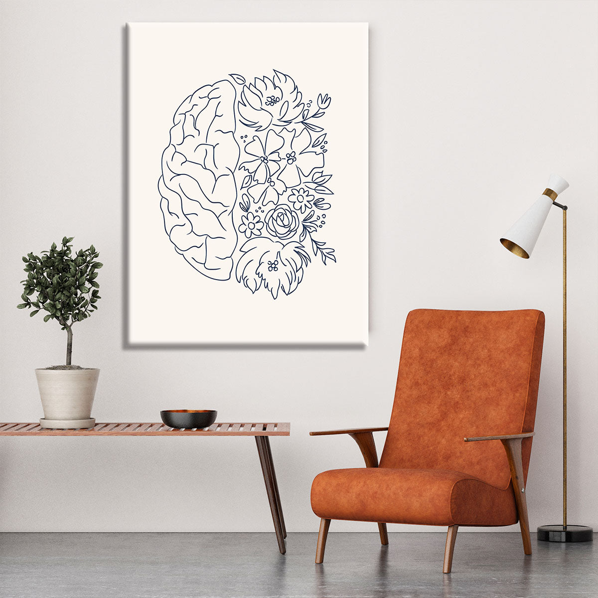 Brain Sketch Canvas Print or Poster - Canvas Art Rocks - 6