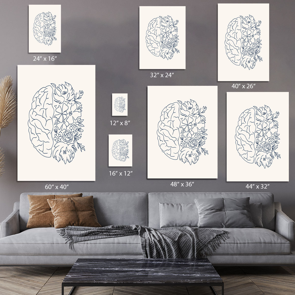 Brain Sketch Canvas Print or Poster - Canvas Art Rocks - 7