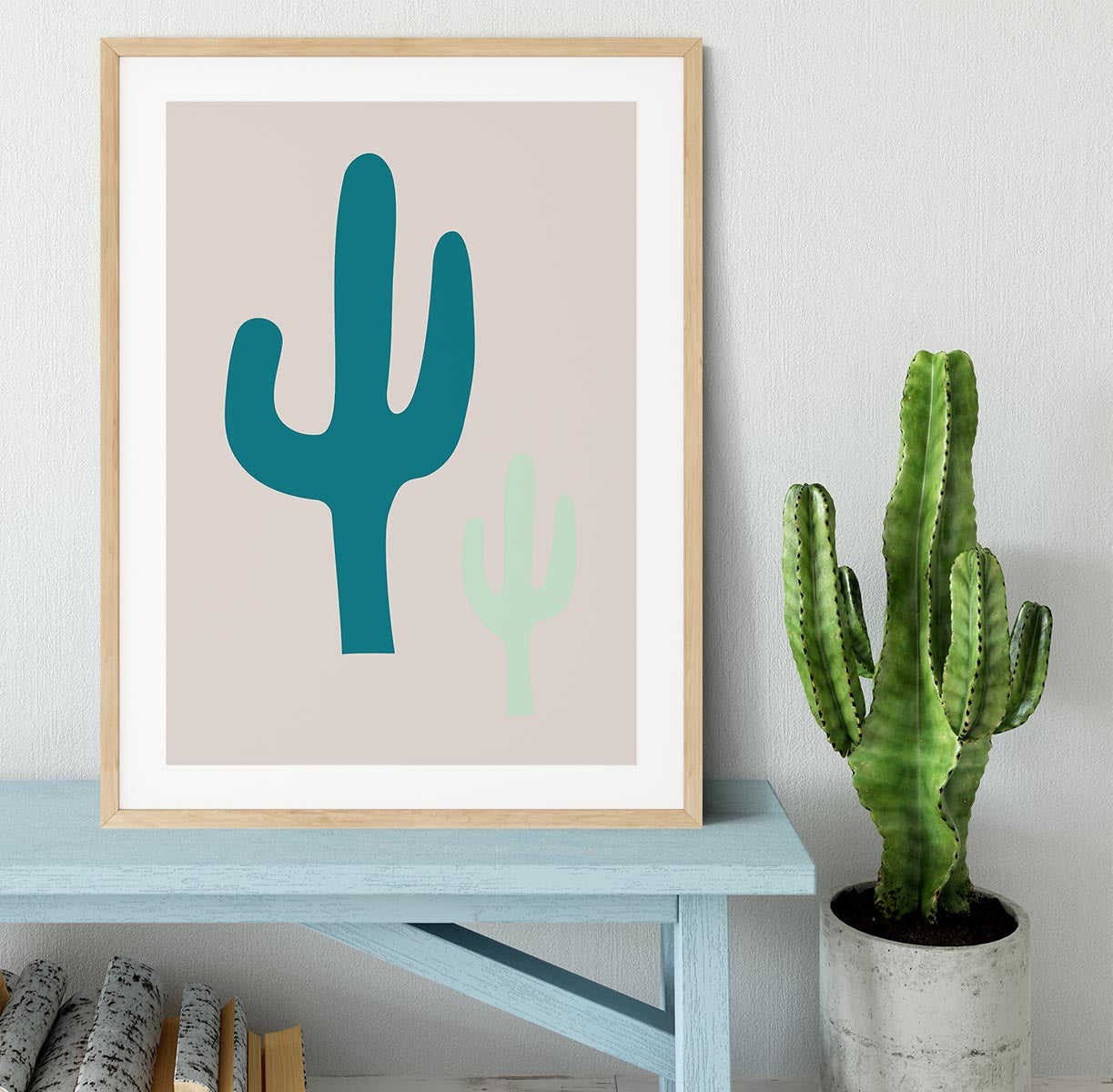 Cactus Beige Framed Print - 1x - 3