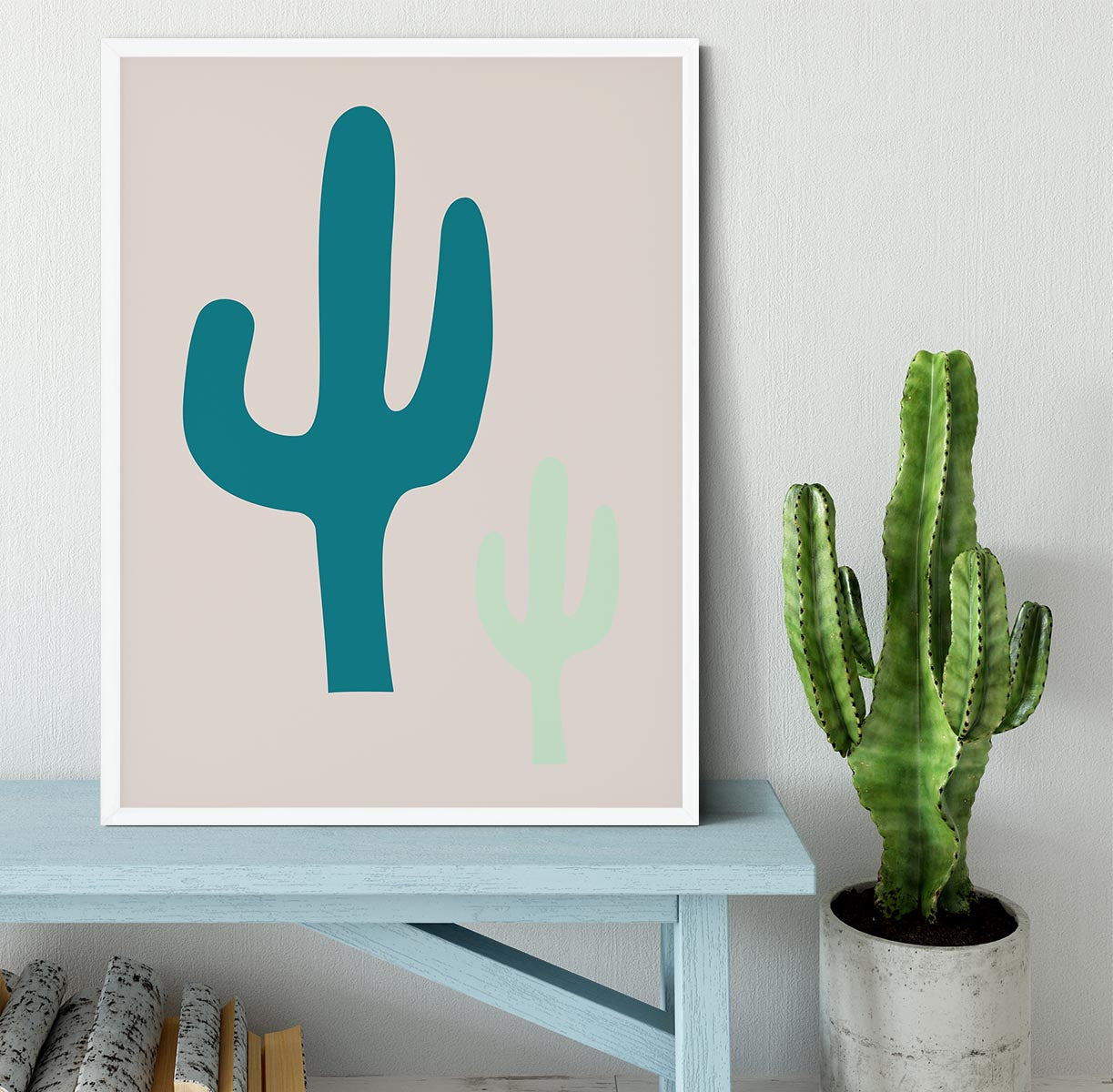 Cactus Beige Framed Print - 1x -6