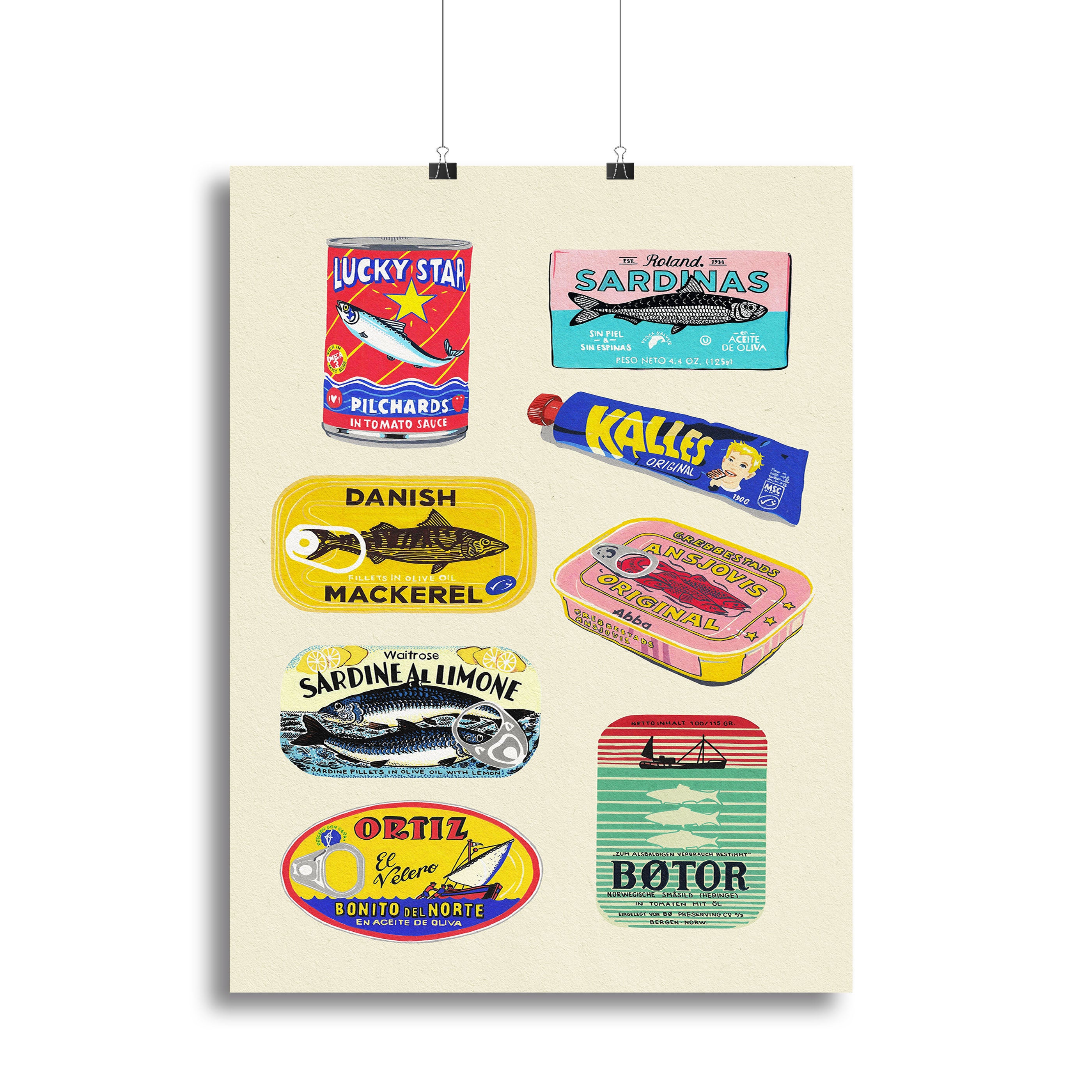 Canned Fish Canvas Print or Poster - Canvas Art Rocks - 2