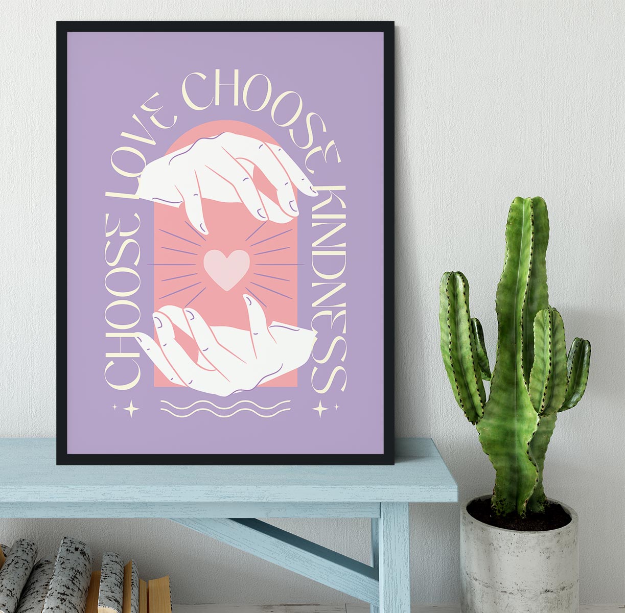 Choose Love Choose Kindness Framed Print - Canvas Art Rocks - 2