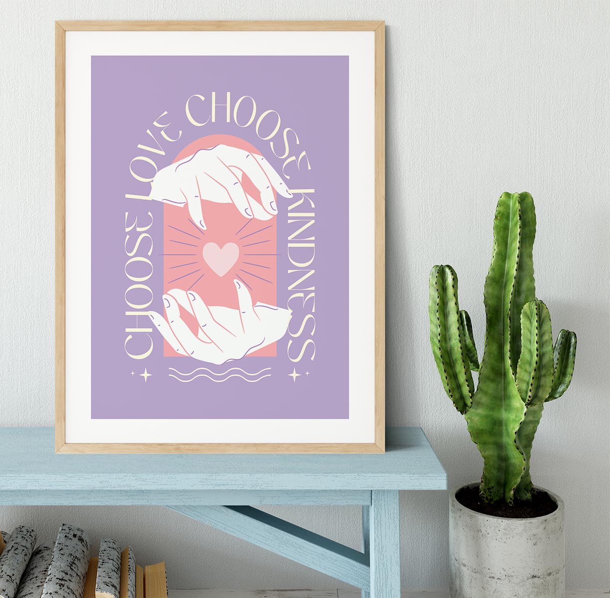 Choose Love Choose Kindness Framed Print - Canvas Art Rocks - 3