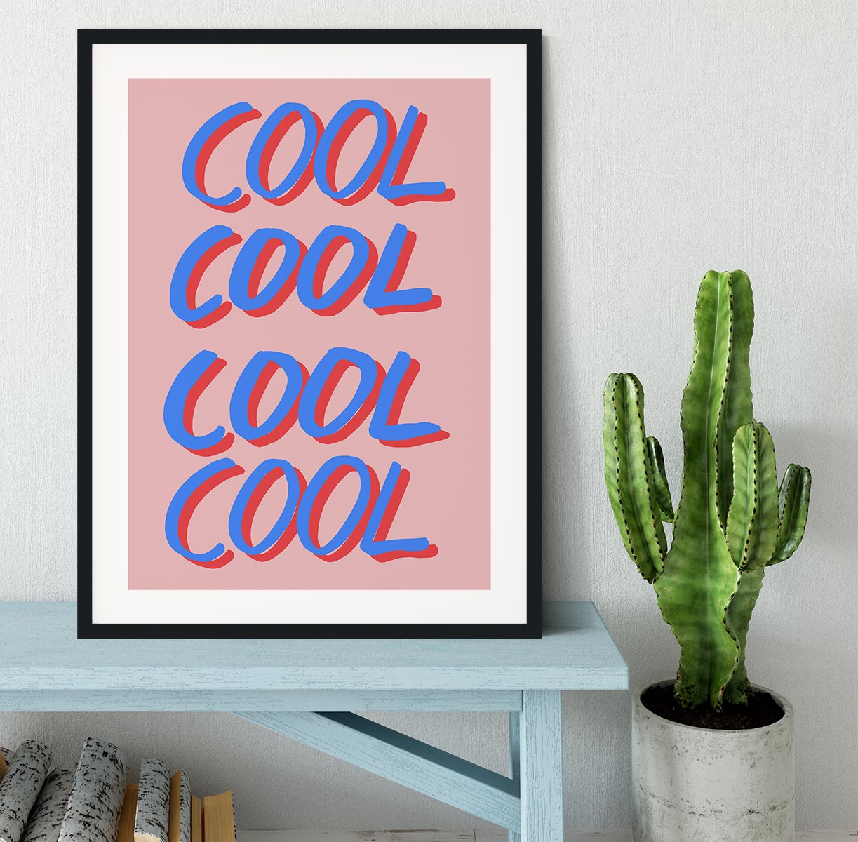 Cool Cool Cool Cool Pink Framed Print - 1x - 1