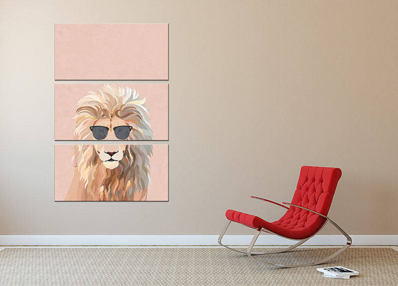 Cool cat lion 3 Split Panel Canvas Print - 1x - 2