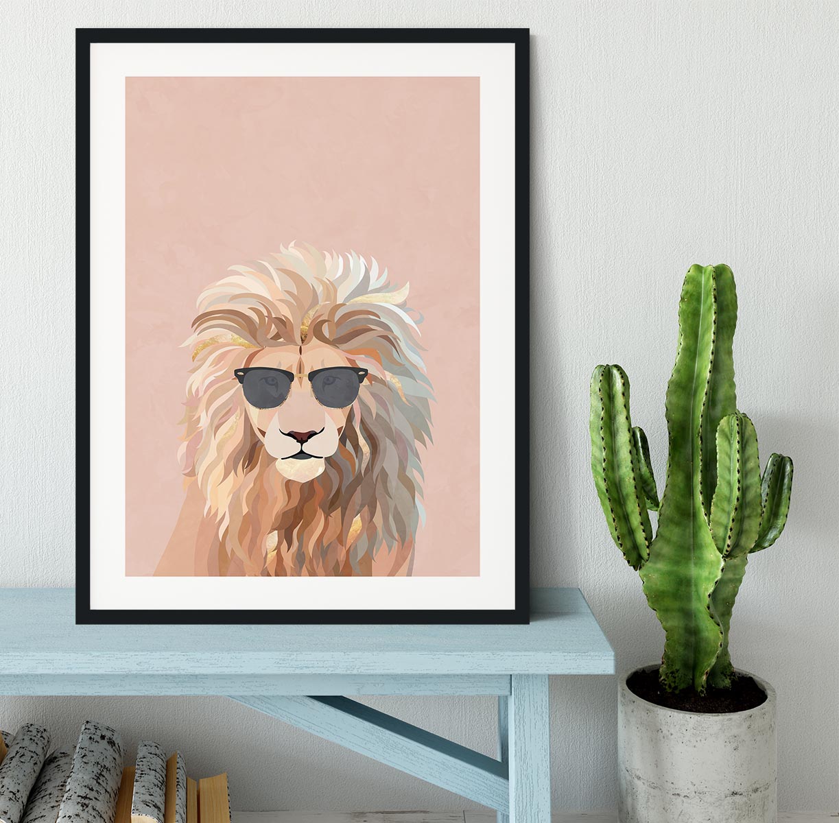 Cool cat lion Framed Print - 1x - 1