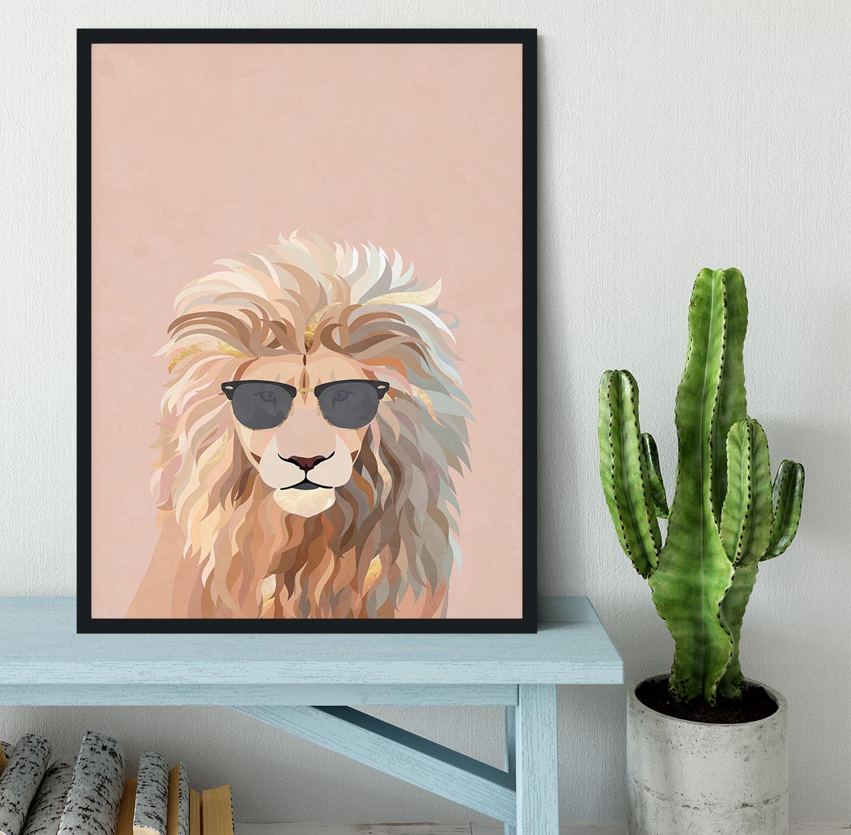 Cool cat lion Framed Print - 1x - 2